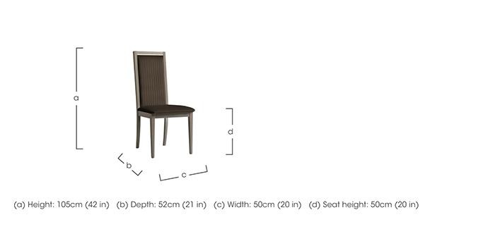 Venezia Panelled Faux Leather Dining Chair in Grey in  on Furniture Village