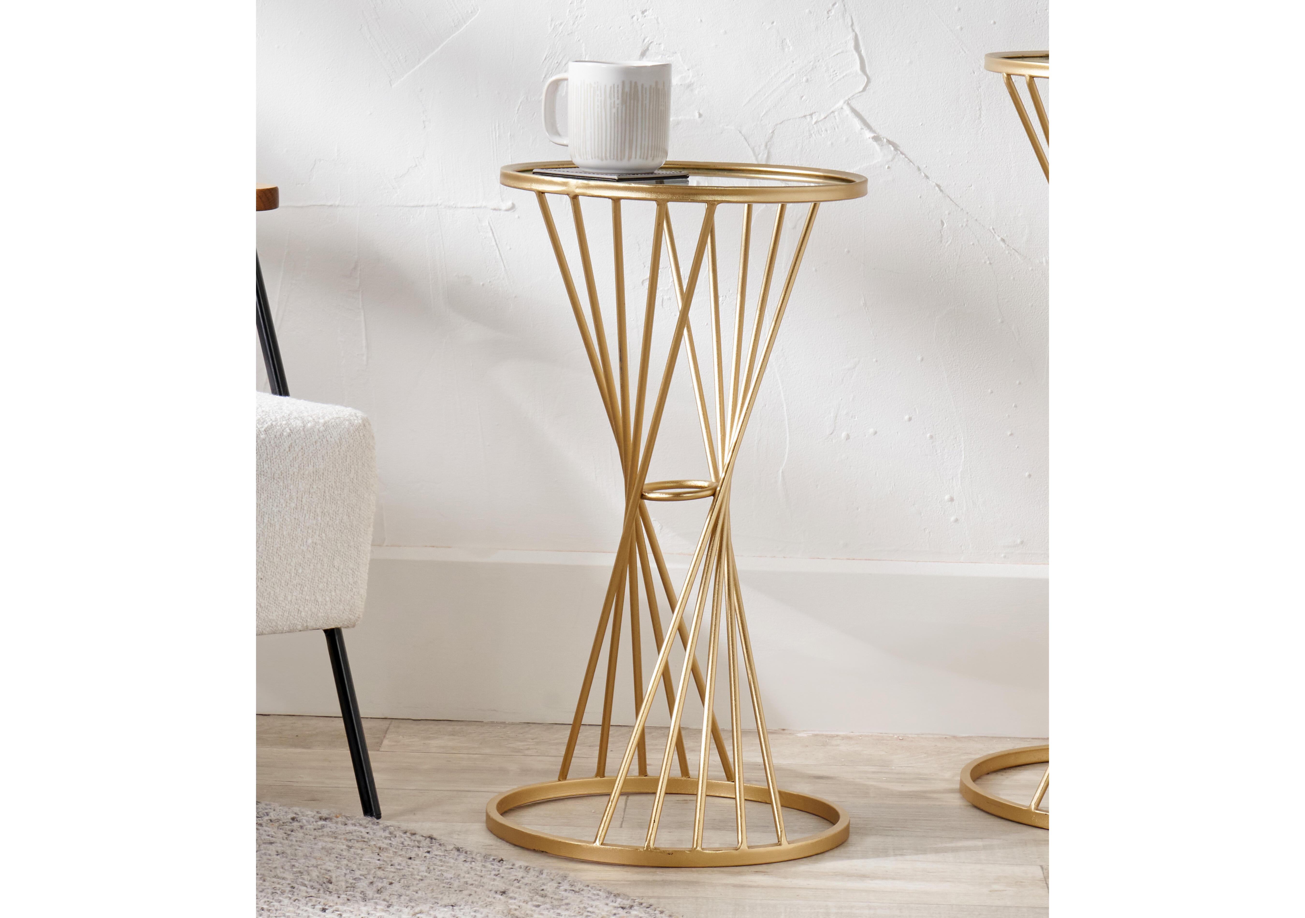 Vertu Small Round Side Table in  on Furniture Village