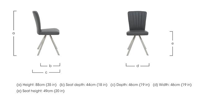 Vegas Set of 6 Faux Leather Swivel Dining Chairs in  on Furniture Village