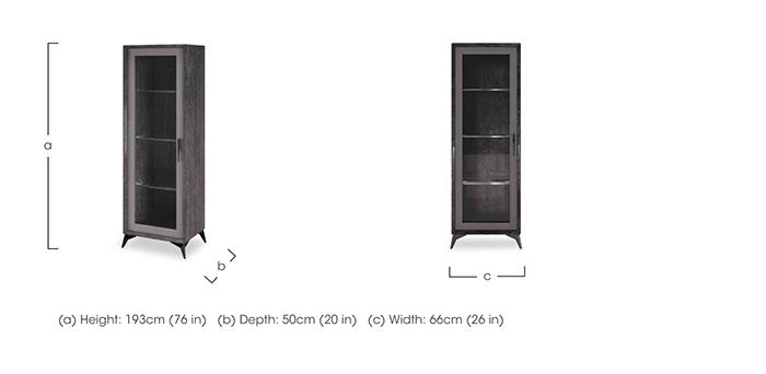 Vita 1 Door Curio Cabinet in  on Furniture Village