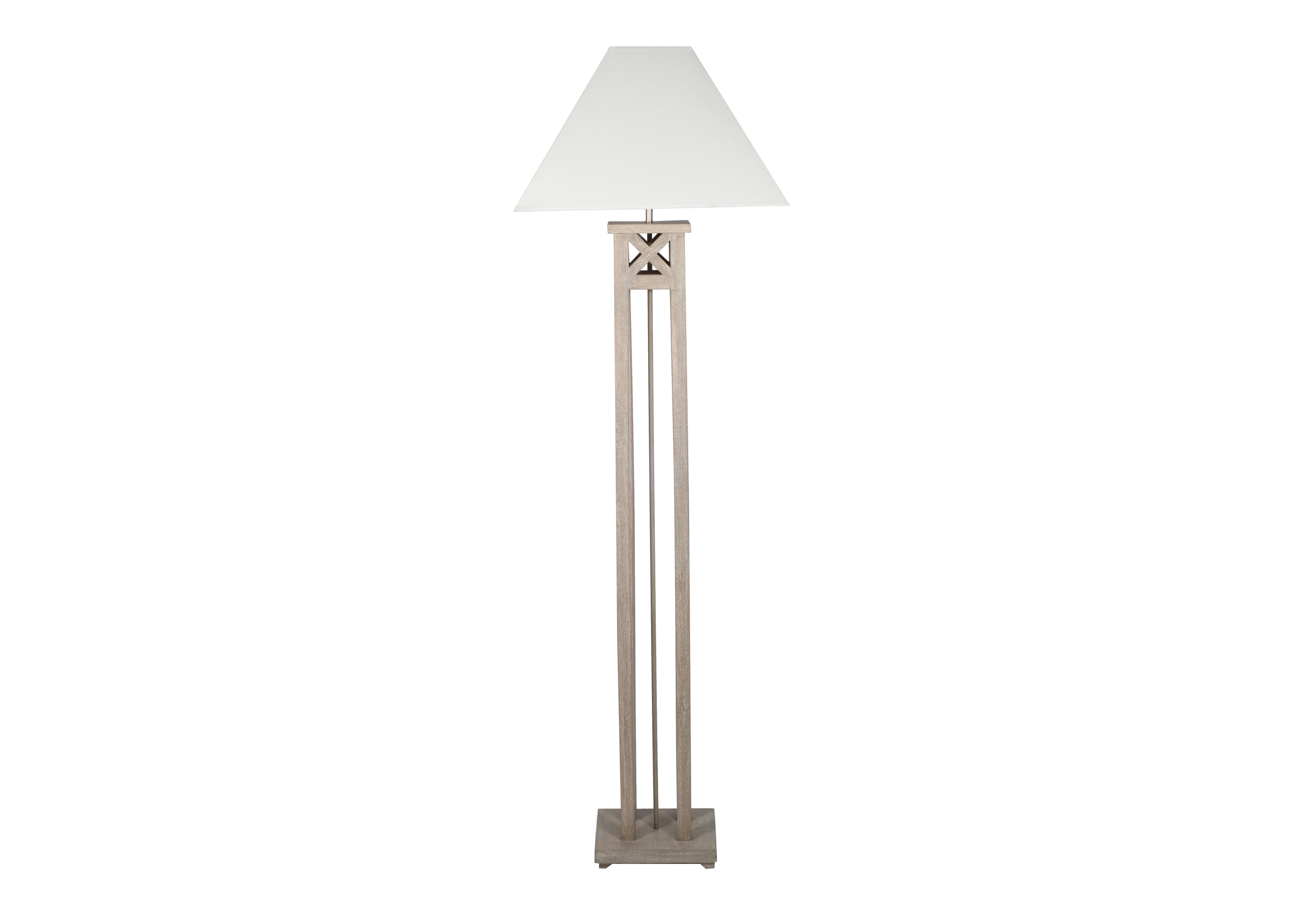 Vintage Wood Column Floor Lamp in  on Furniture Village