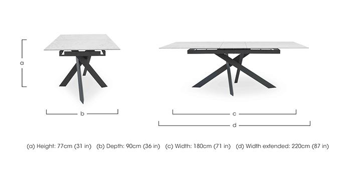 Warrior Crystal White Extending Dining Table in  on Furniture Village