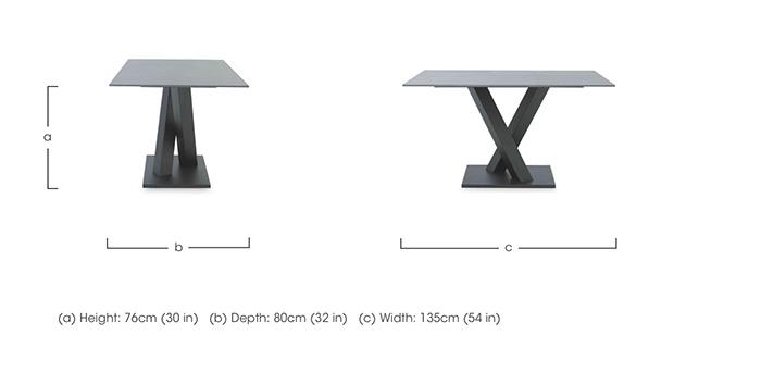 Warrior Grey Compact Fixed Dining Table in  on Furniture Village