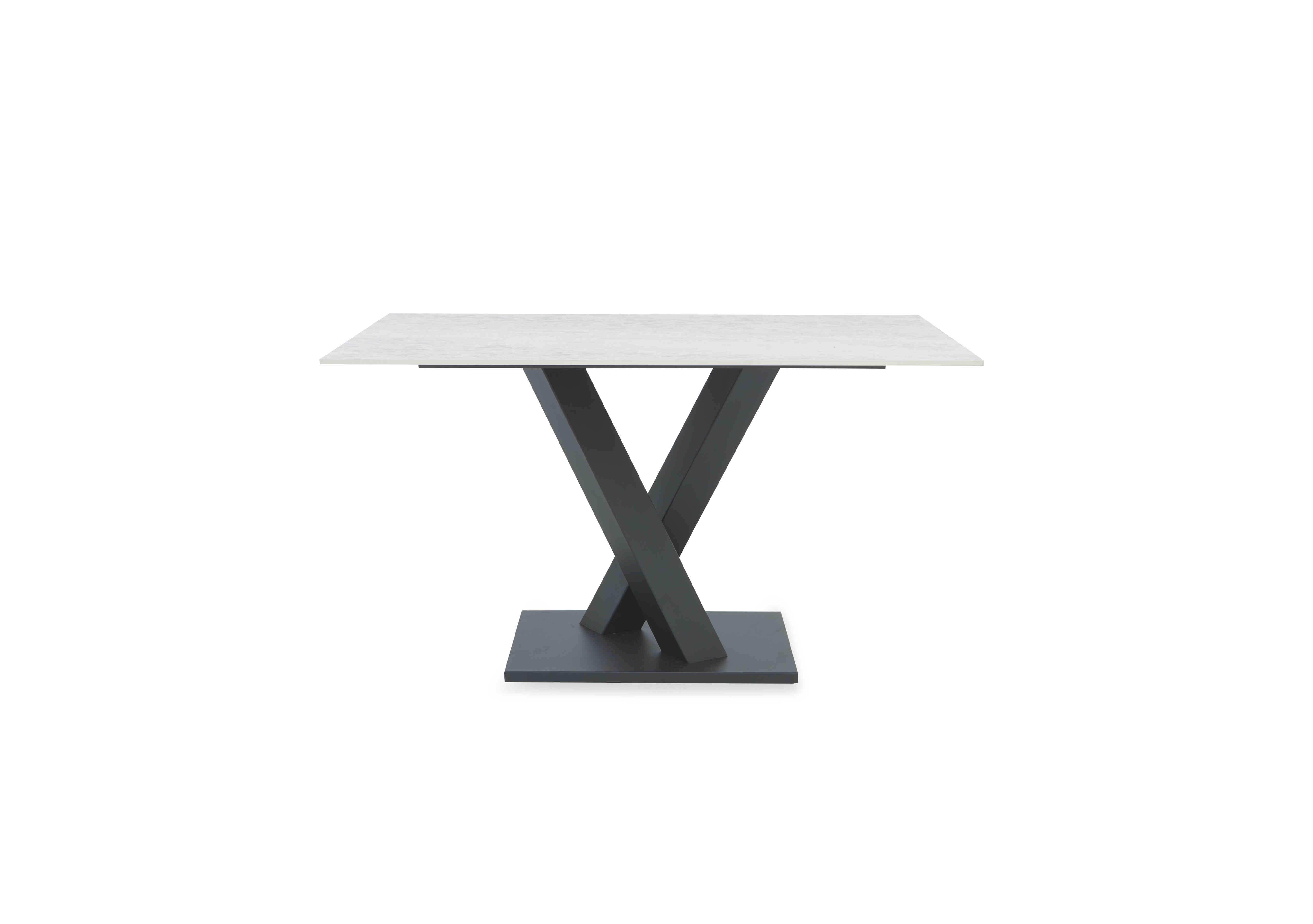 Warrior Crystal White Compact Fixed Dining Table in  on Furniture Village