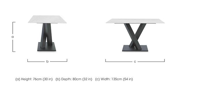 Warrior Crystal White Compact Fixed Dining Table in  on Furniture Village