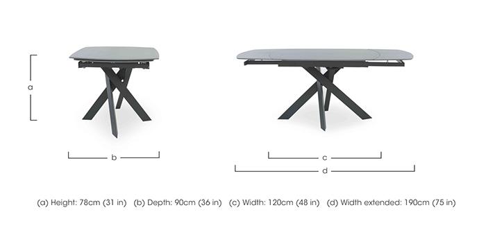 Warrior Grey Swivel Extending Dining Table in  on Furniture Village