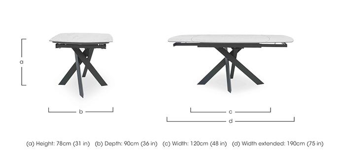 Warrior Crystal White Swivel Extending Dining Table in  on Furniture Village