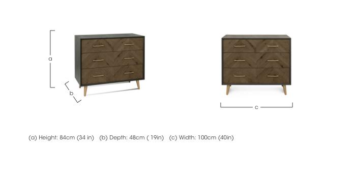 Willis 3 Drawer Chest in  on Furniture Village