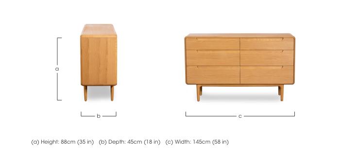 Winchester 6 Drawer Wide Chest in  on Furniture Village