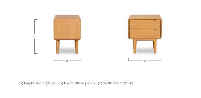 Winchester 2 Drawer Bedside Cabinet in  on Furniture Village