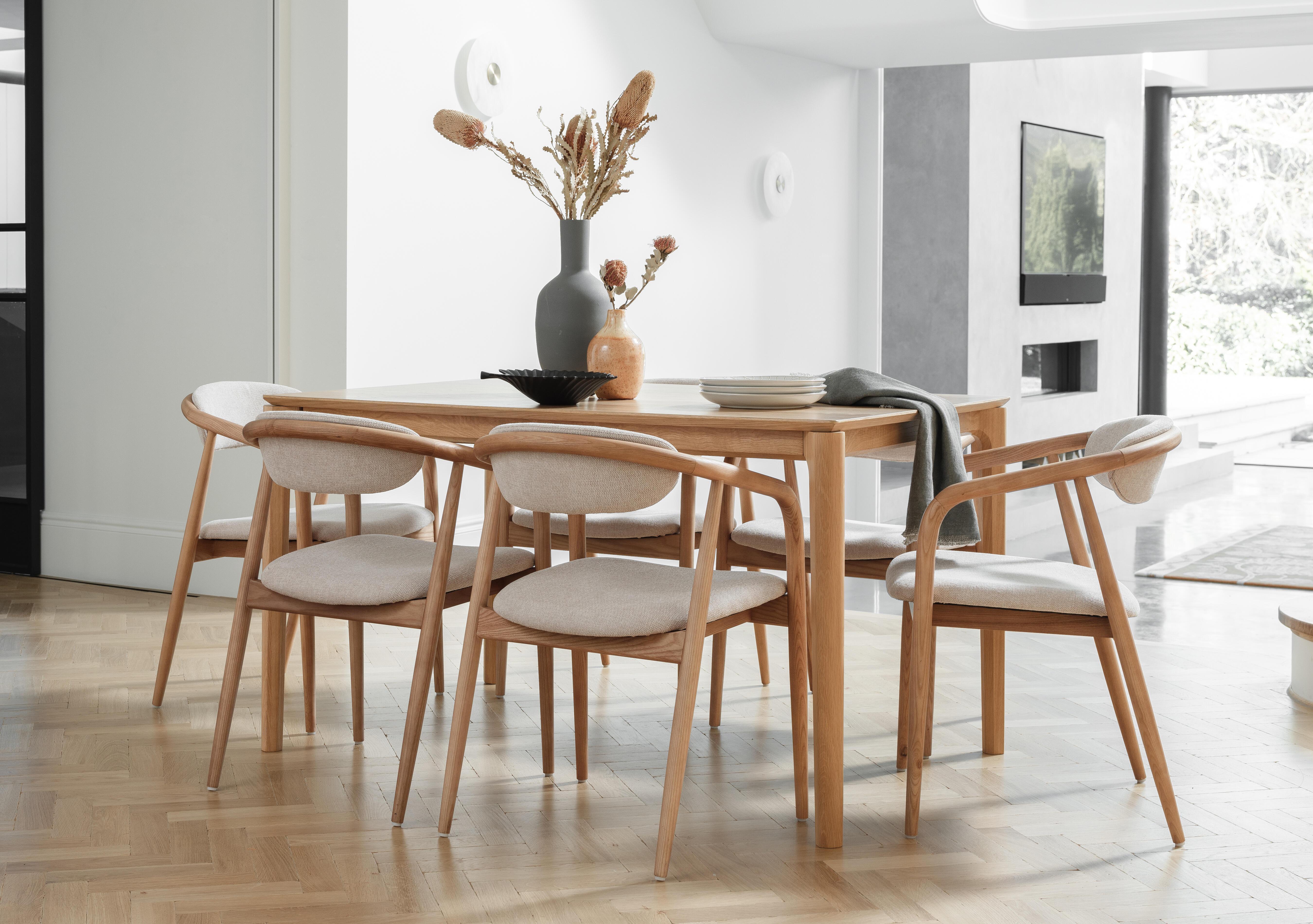 Winchester Rectangular Extending Dining Table 6 Dining Arm Chairs in  on Furniture Village