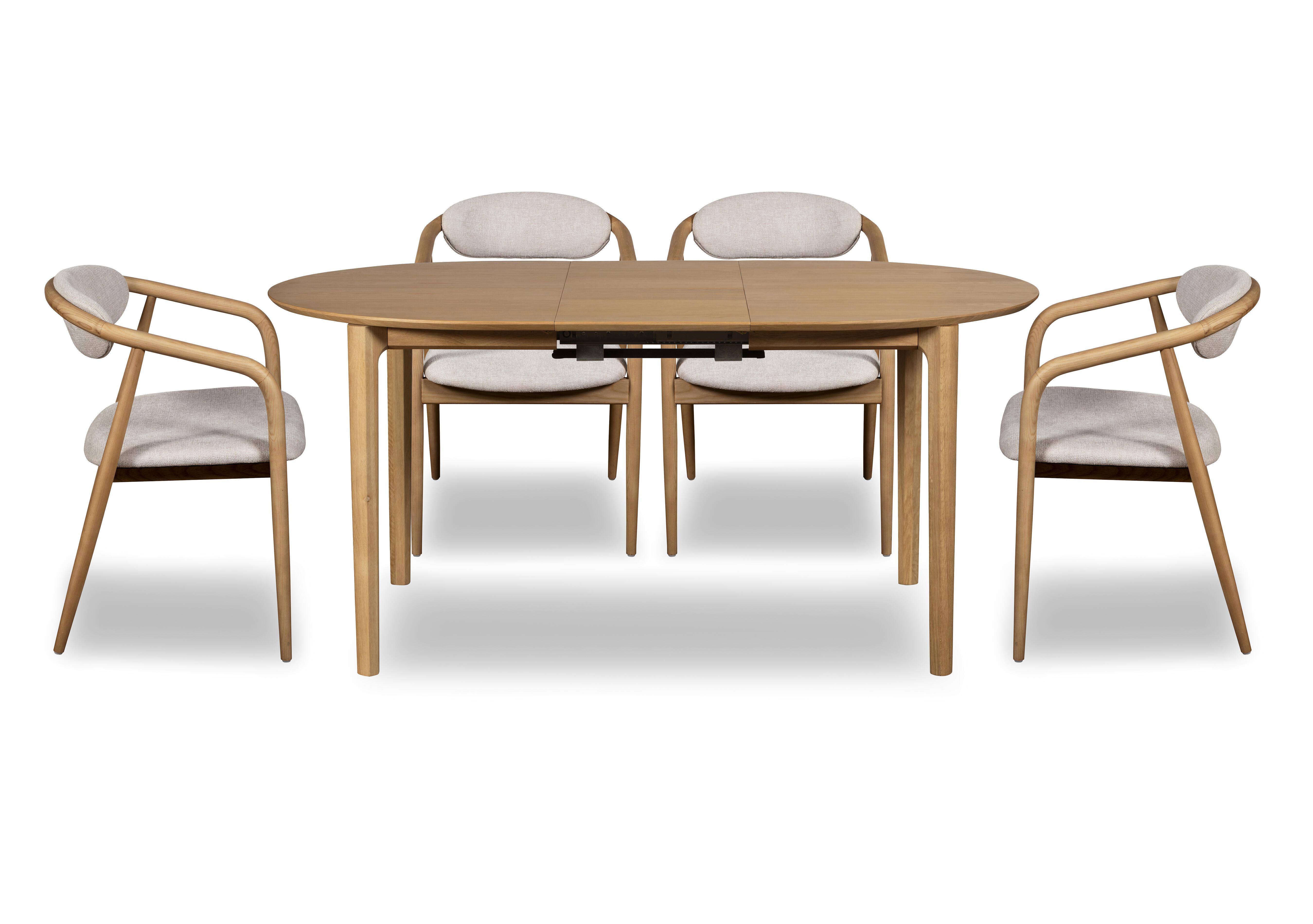 Winchester Oval Extending Dining Table with 4 Dining Arm Chairs in  on Furniture Village