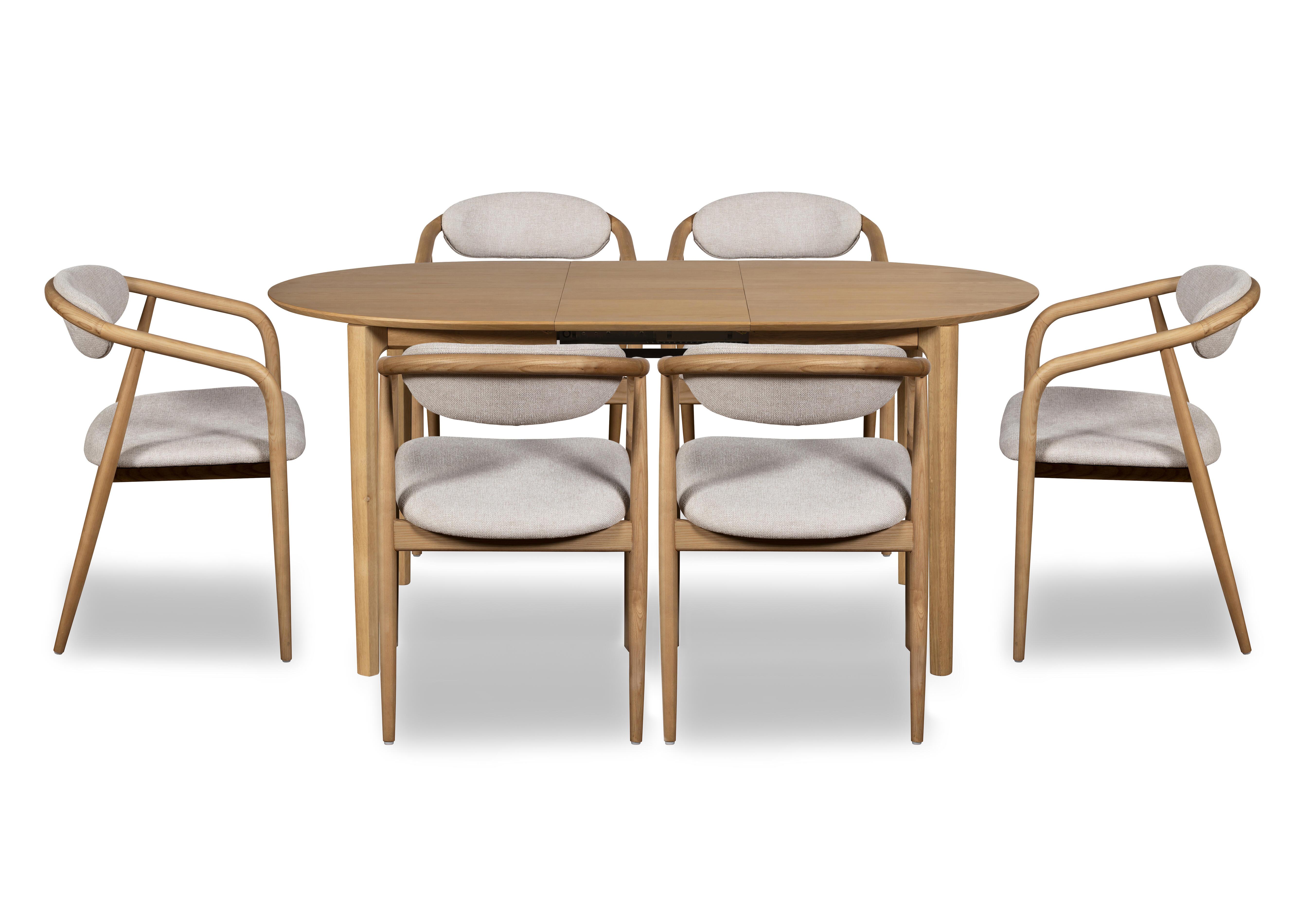 Winchester Oval Extending Dining Table with 6 Dining Arm Chairs in  on Furniture Village