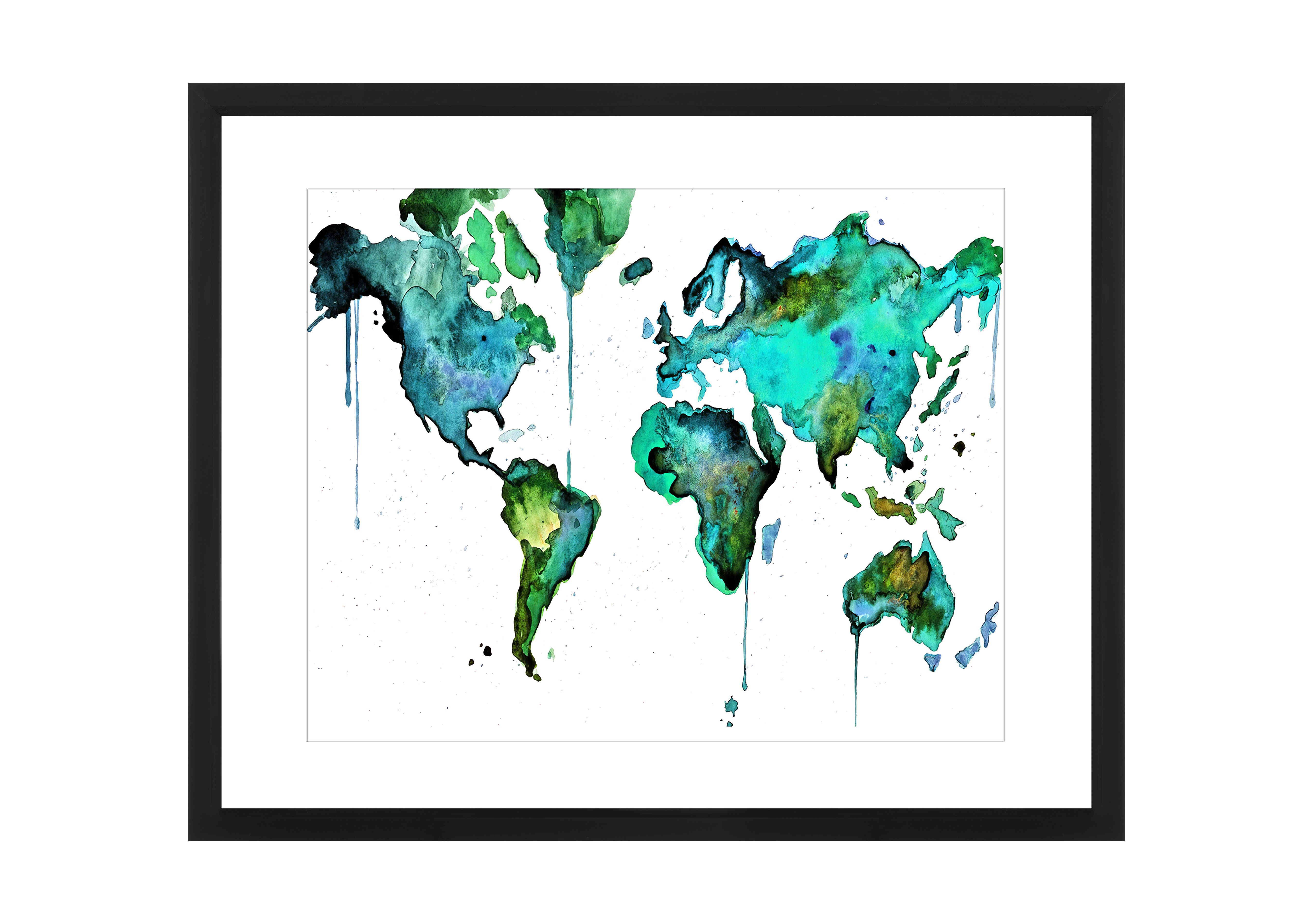 Abstract World Map Wall Art in  on Furniture Village