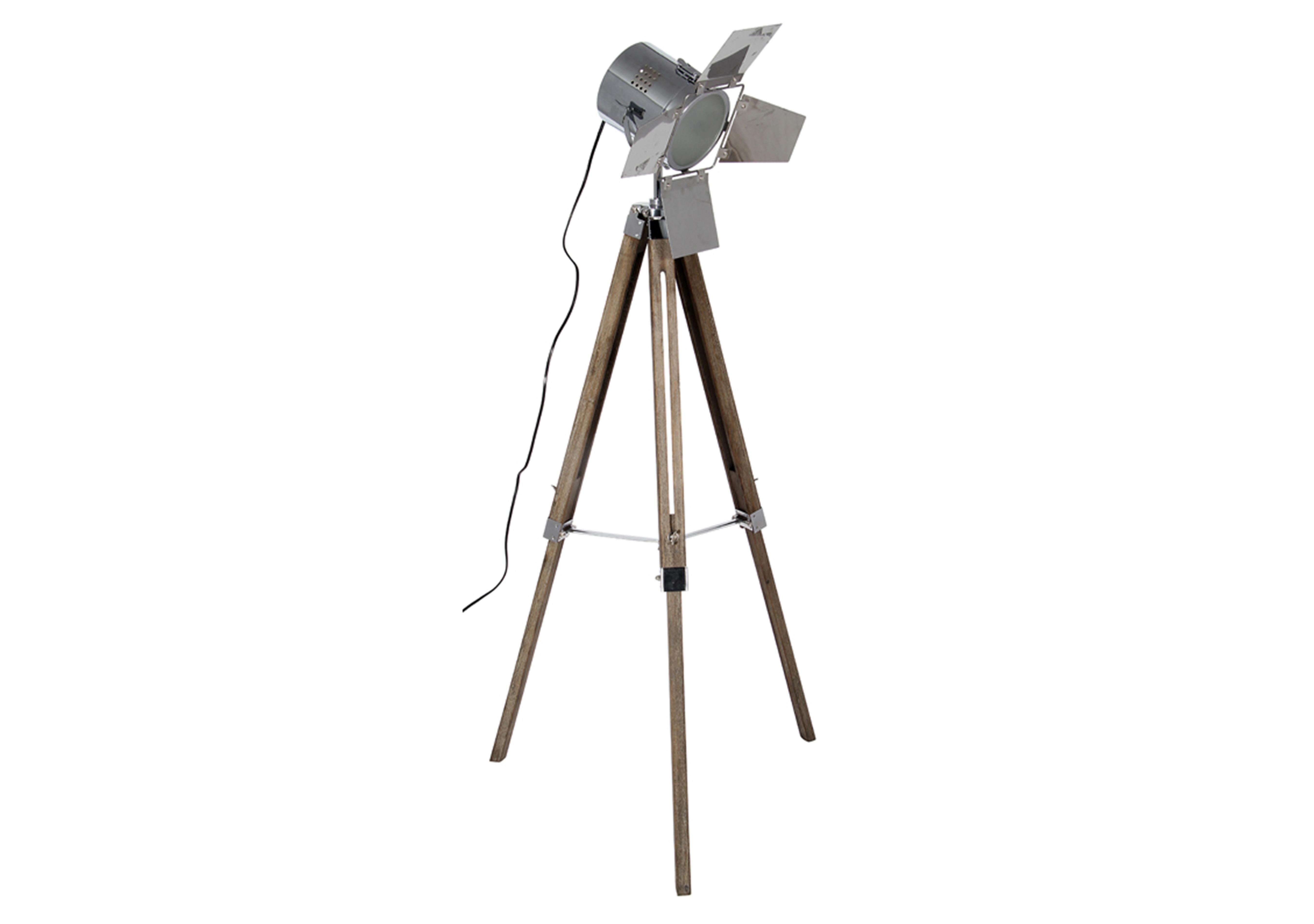 Wooden Tripod Film Floor Lamp in  on Furniture Village