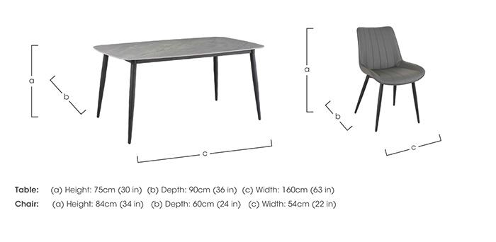 Yoyo Dining Table and 4 Dining Chairs Dining Set in  on Furniture Village
