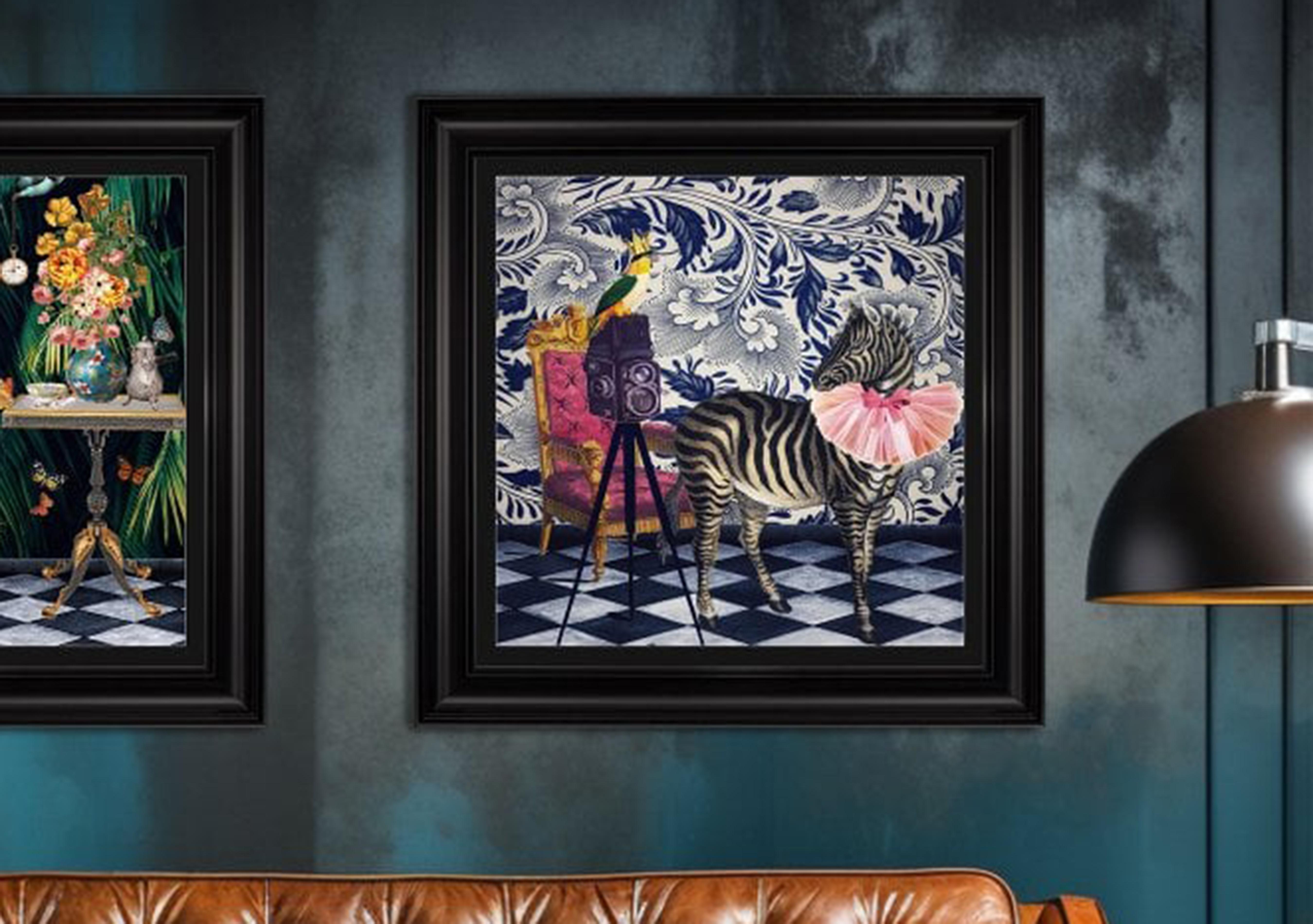 Zebra Picture Time Framed Art in  on Furniture Village