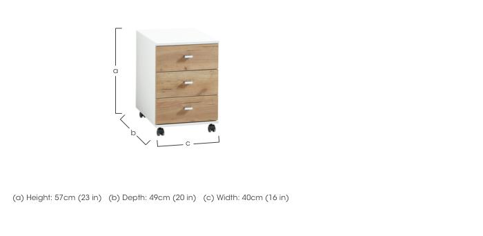 Zane Rolling Pedestal Unit in  on Furniture Village