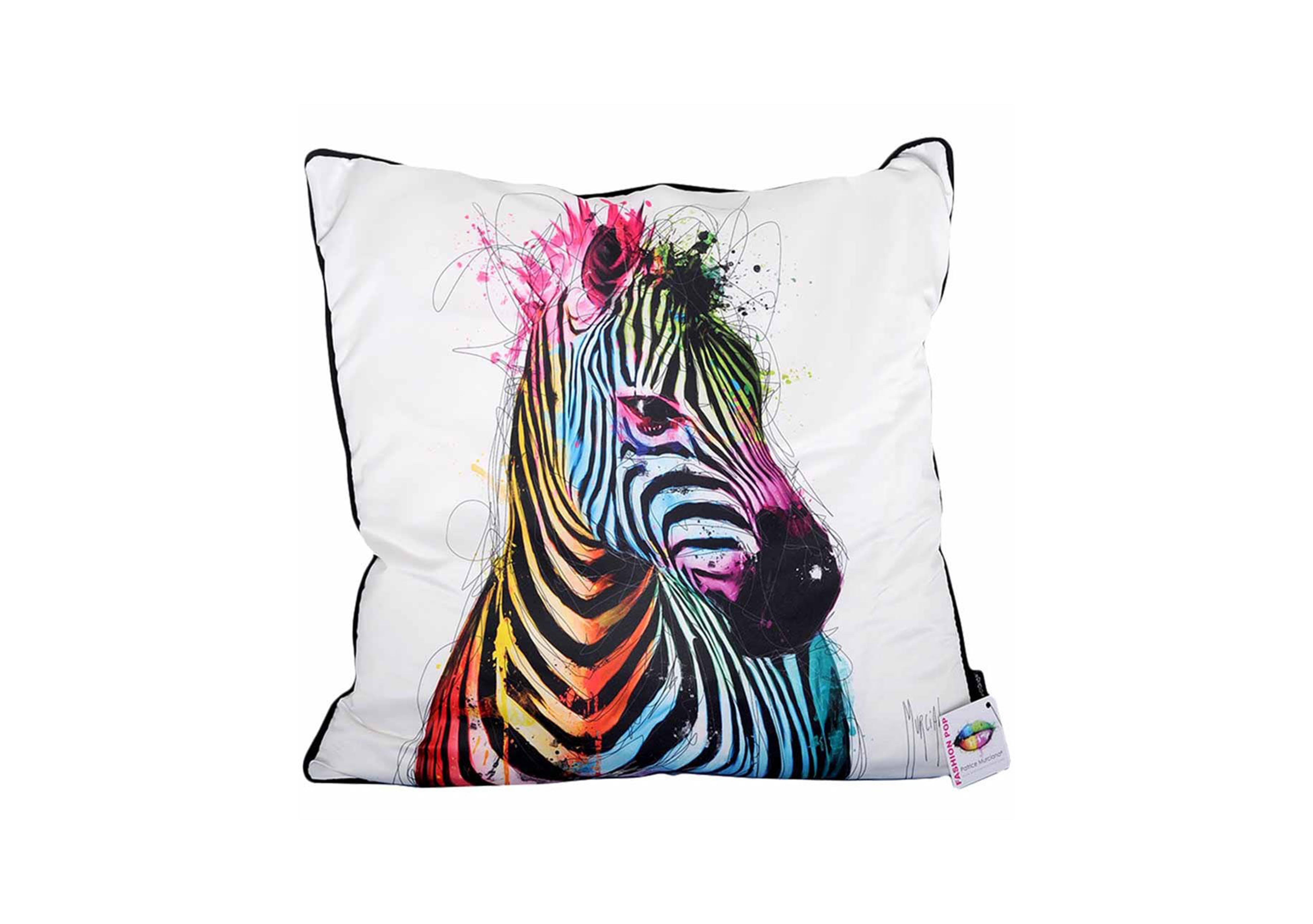 Multi Zebra Cushion in  on Furniture Village