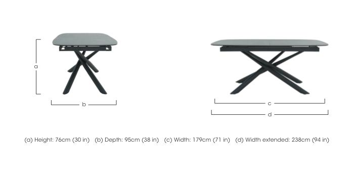 Zeppelin Grey Extending Dining Table in  on Furniture Village