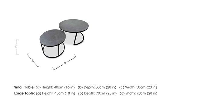 Zeus Round Nest of Coffee Tables in  on Furniture Village