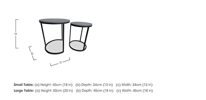 Zeus Round Nest of Lamp Tables in  on Furniture Village