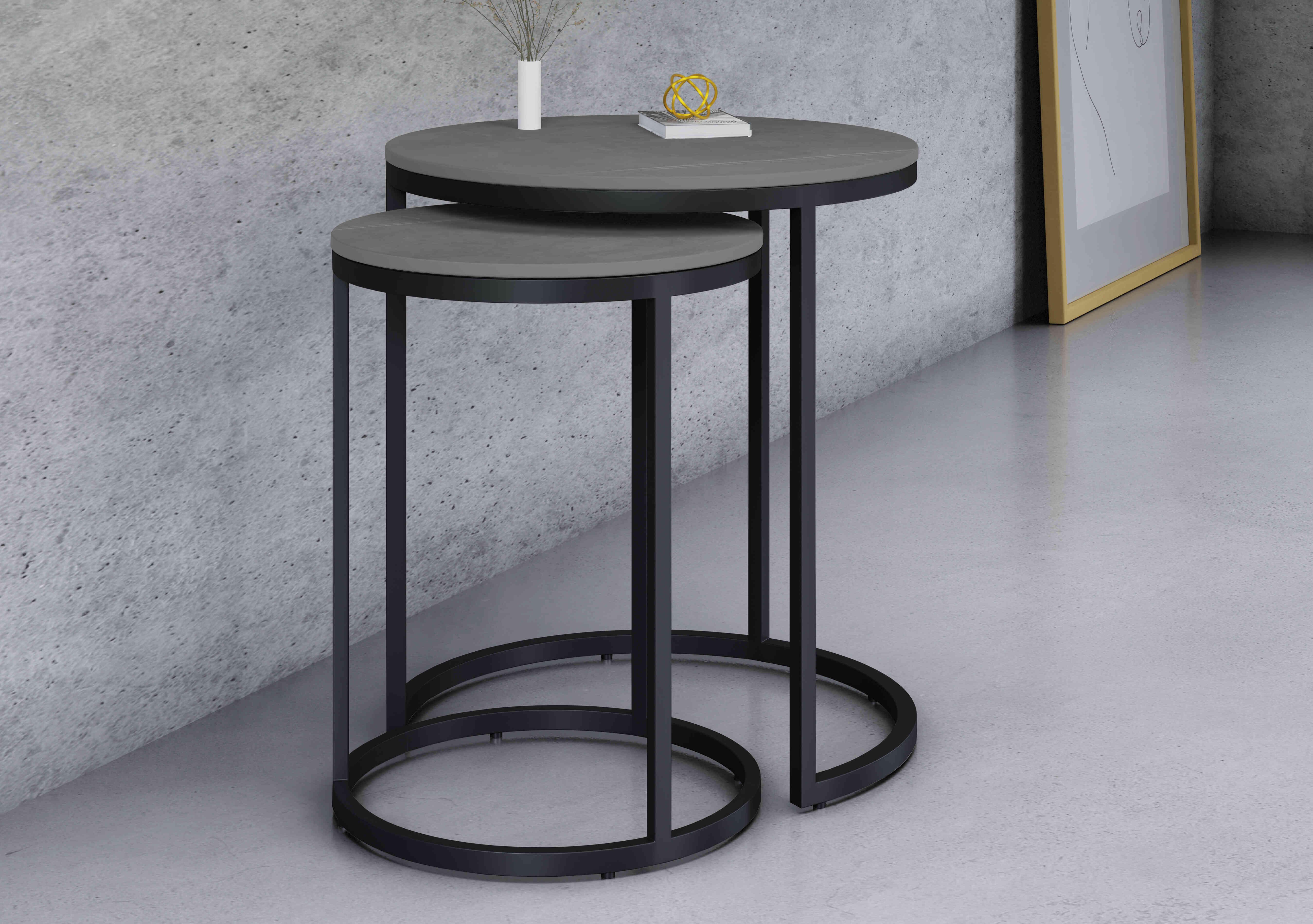 Zeus Round Nest of Lamp Tables in  on Furniture Village