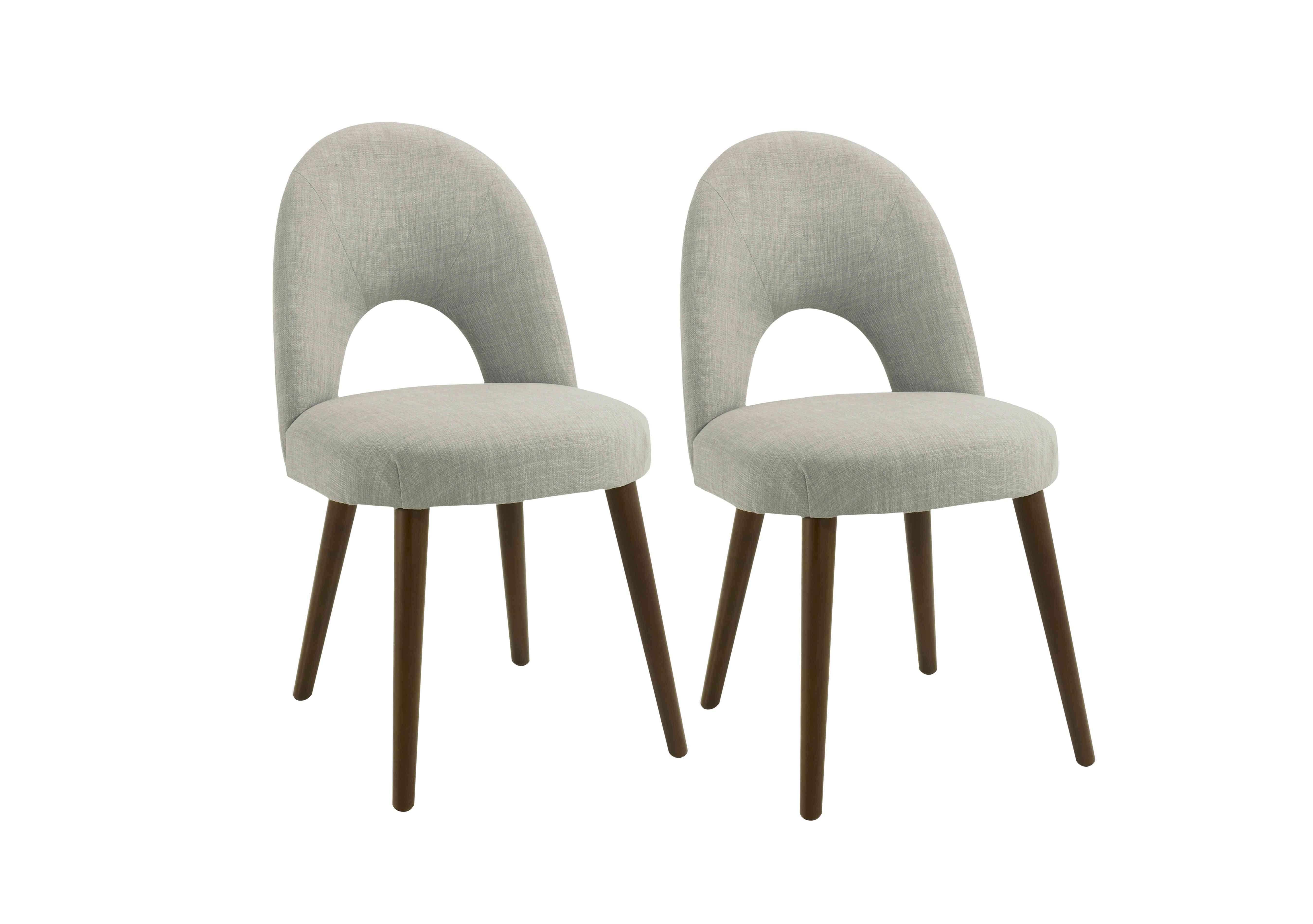 Nexus Pair of Upholstered Dining Chairs in Linen on Furniture Village