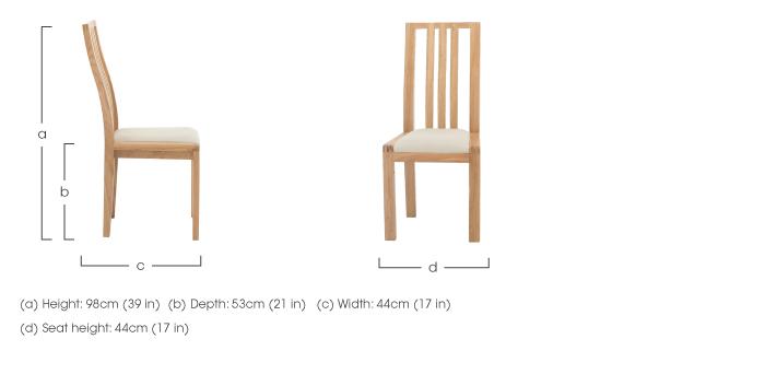 Bosco Slatted Back Dining Chair in  on Furniture Village