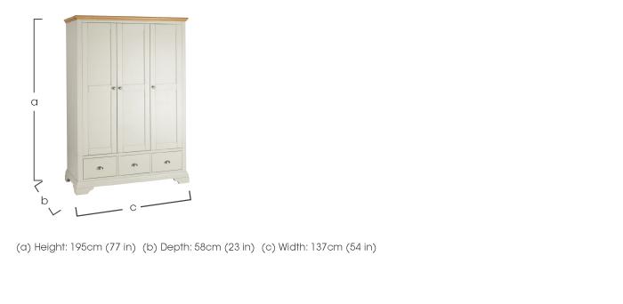Emily 3 Door Wardrobe in  on Furniture Village