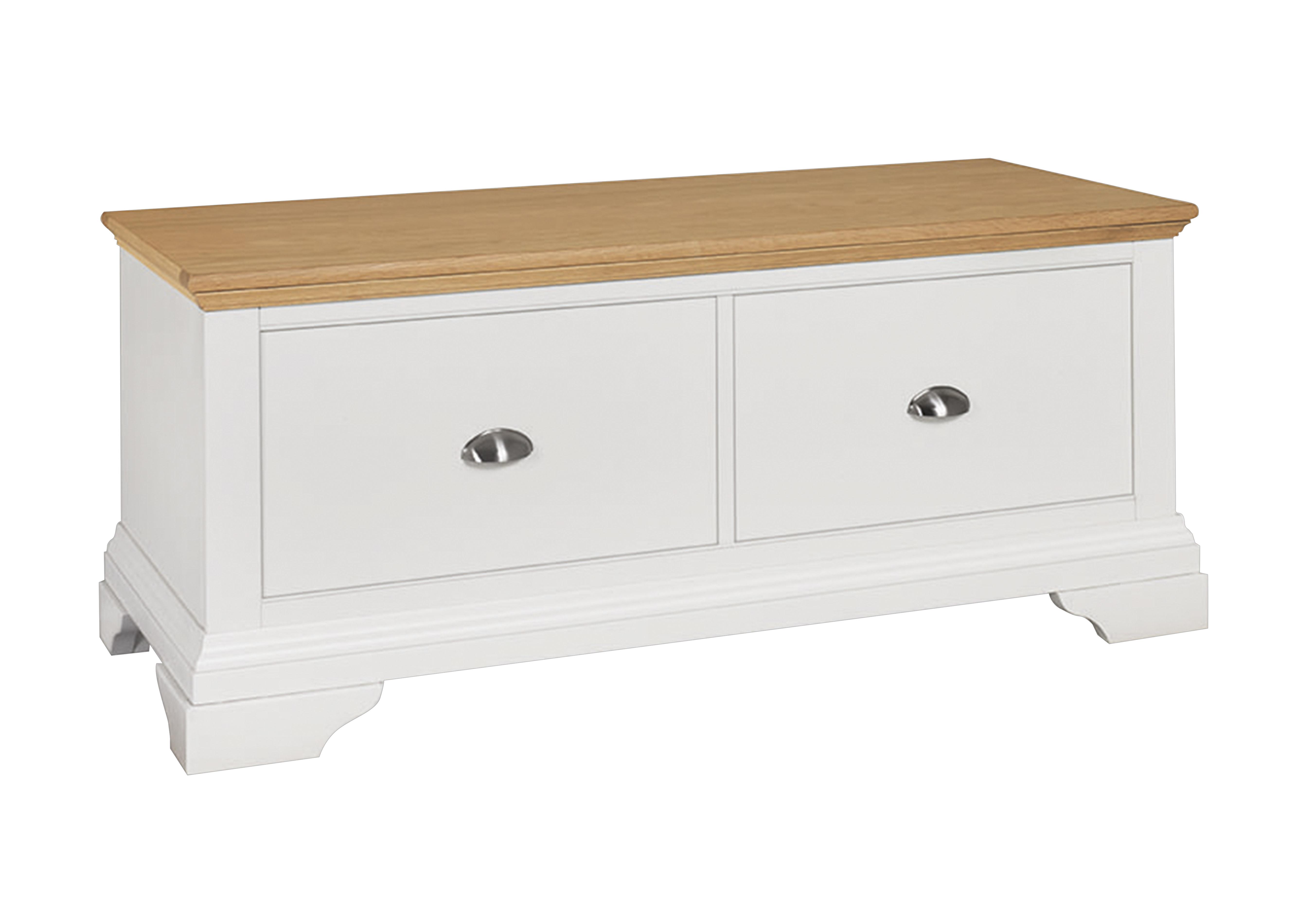 Emily Blanket Box in Ivory And Oak on Furniture Village