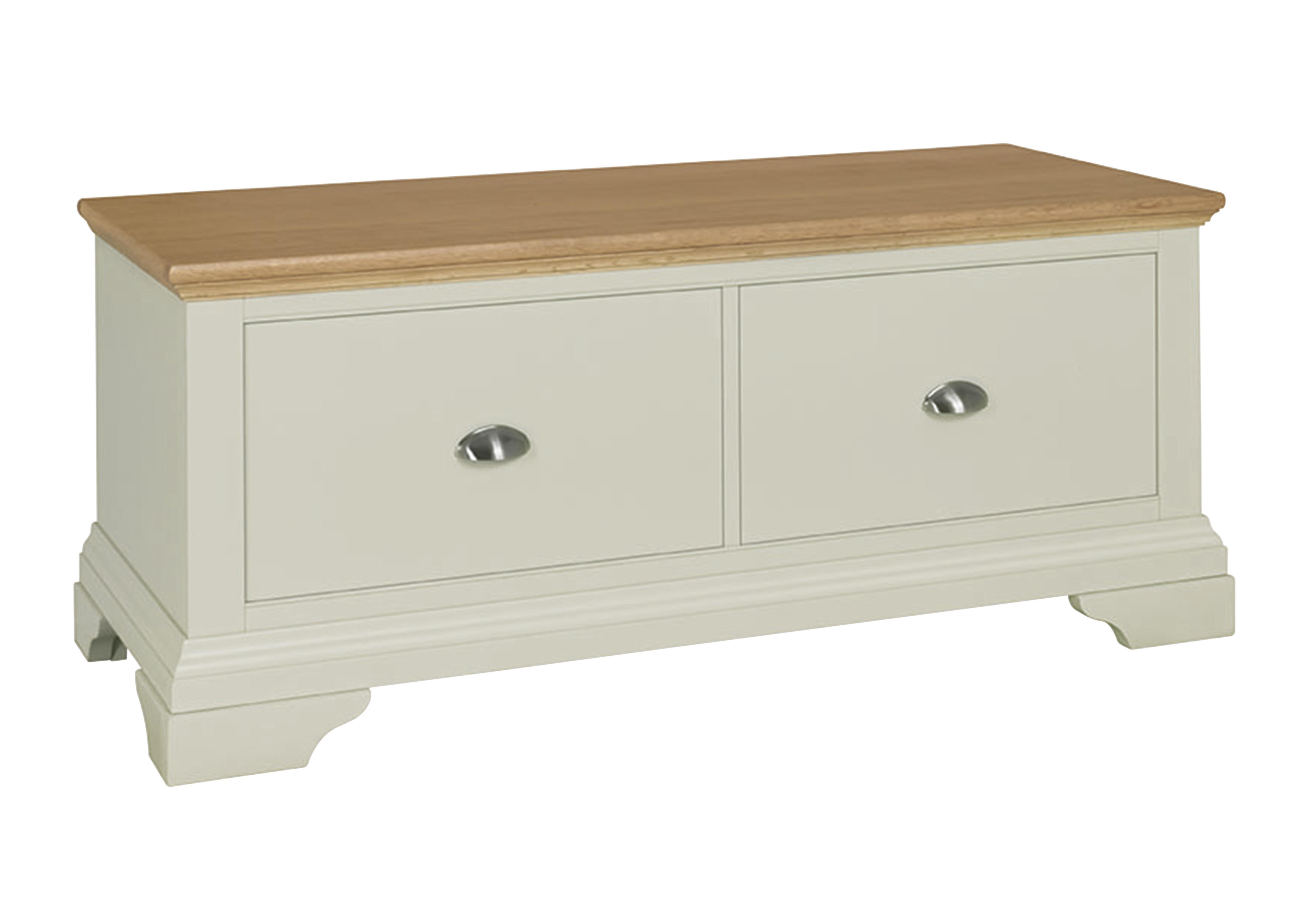 Emily Blanket Box in Soft Grey And Oak on Furniture Village