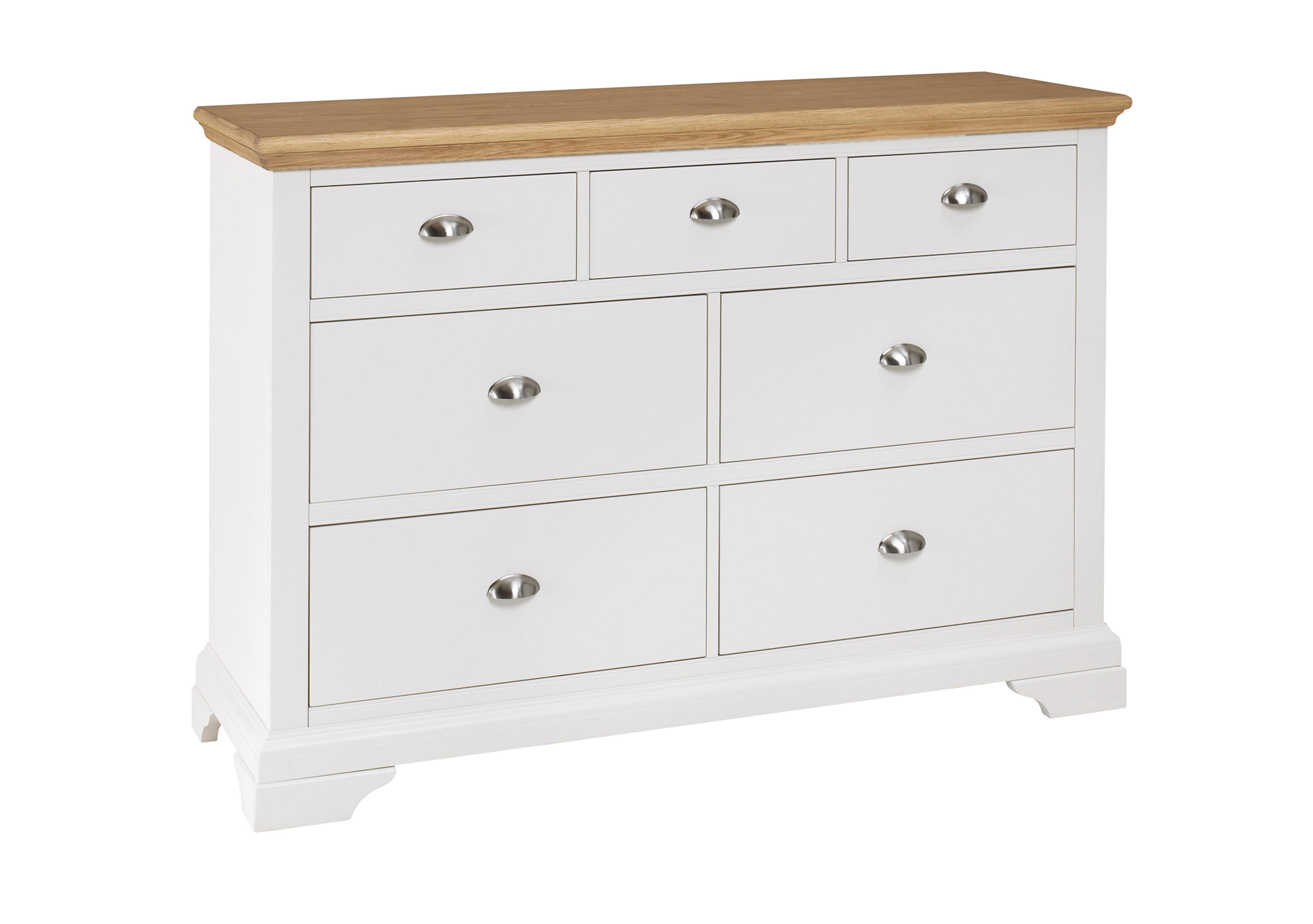 Emily 7 Drawer Chest in Ivory And Oak on Furniture Village