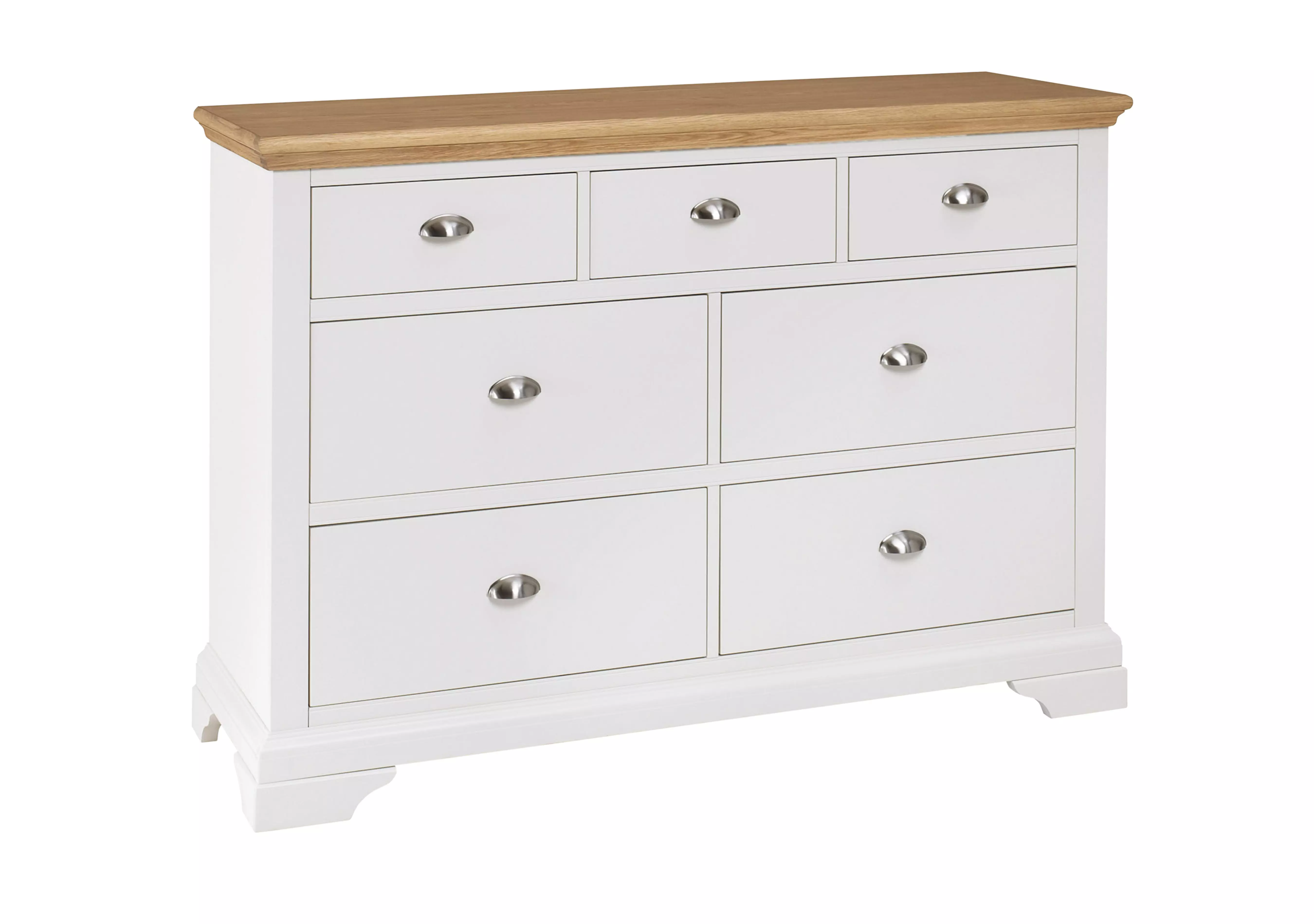 White chest of drawers oak furniture land discount