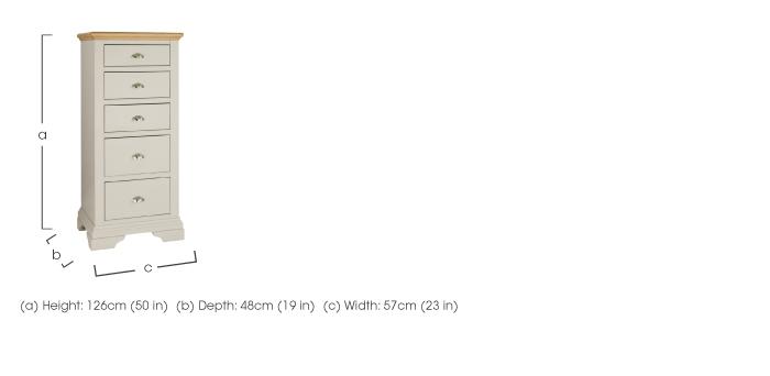 Emily 5 Drawer Tall Chest in  on Furniture Village