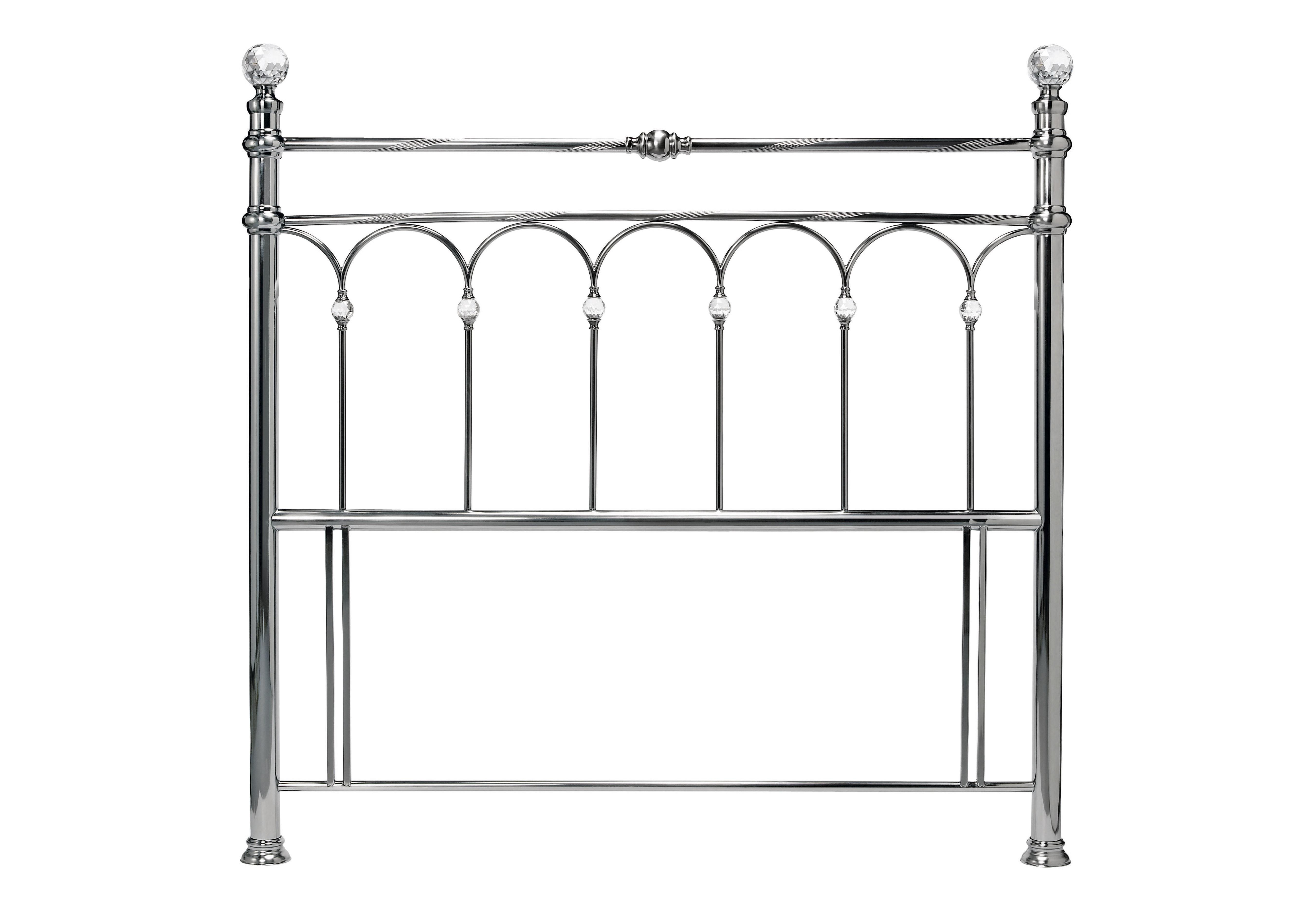 Isabella Floor Standing Headboard in Antique Nickel on Furniture Village