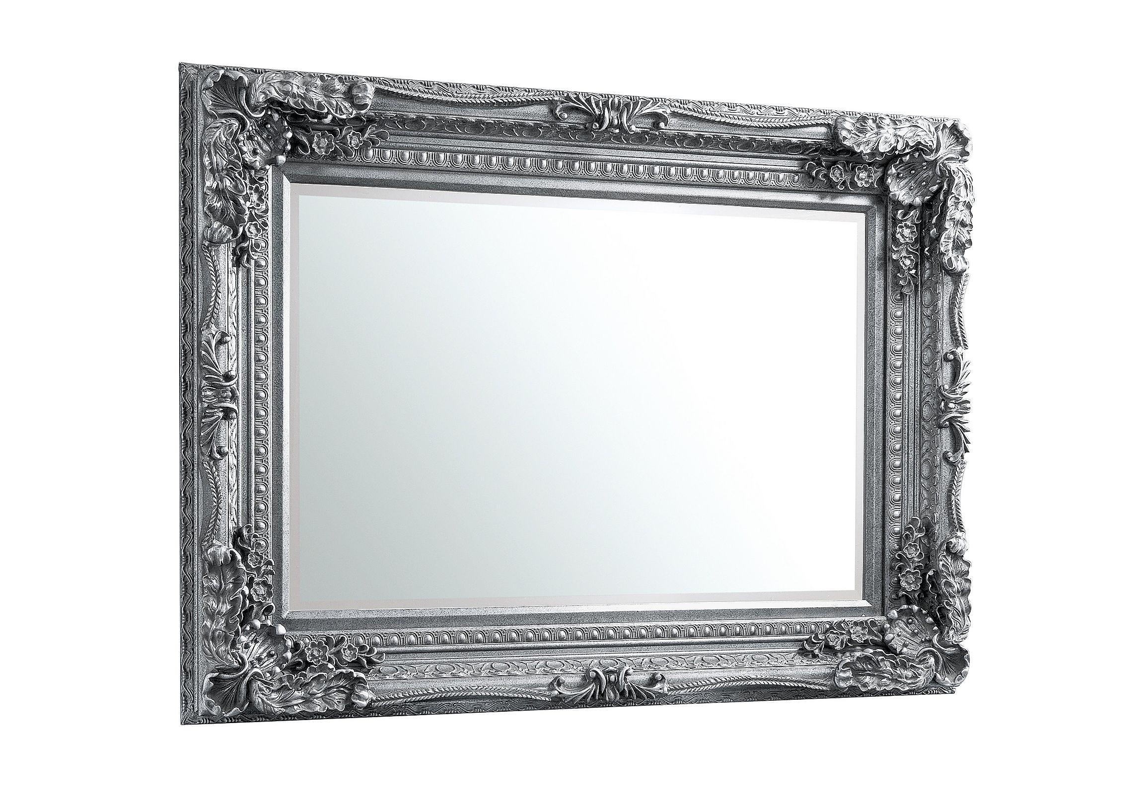 Carved Louis Mirror in Silver on Furniture Village