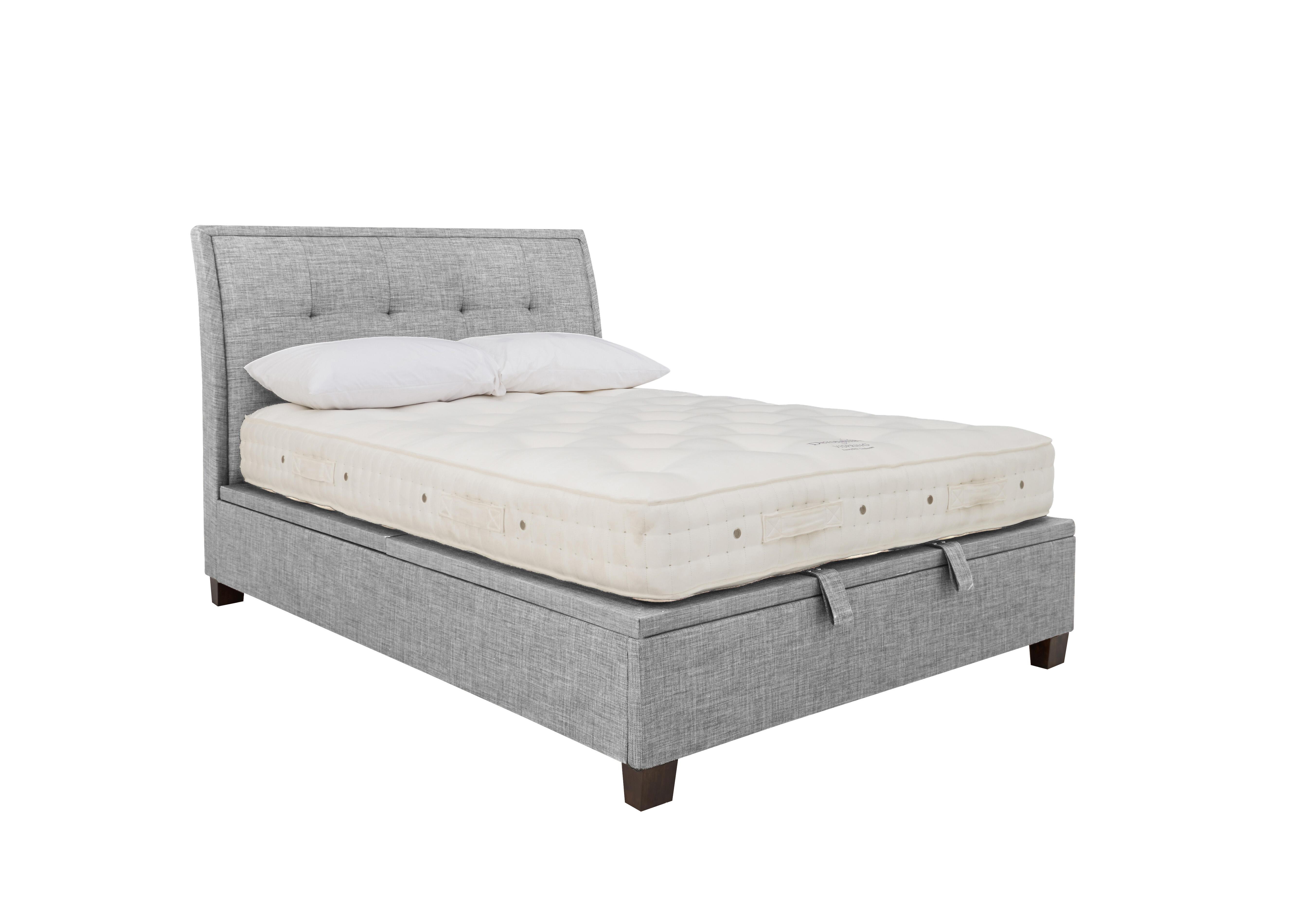 Miles Ottoman Bed Frame in Roma Silver on Furniture Village