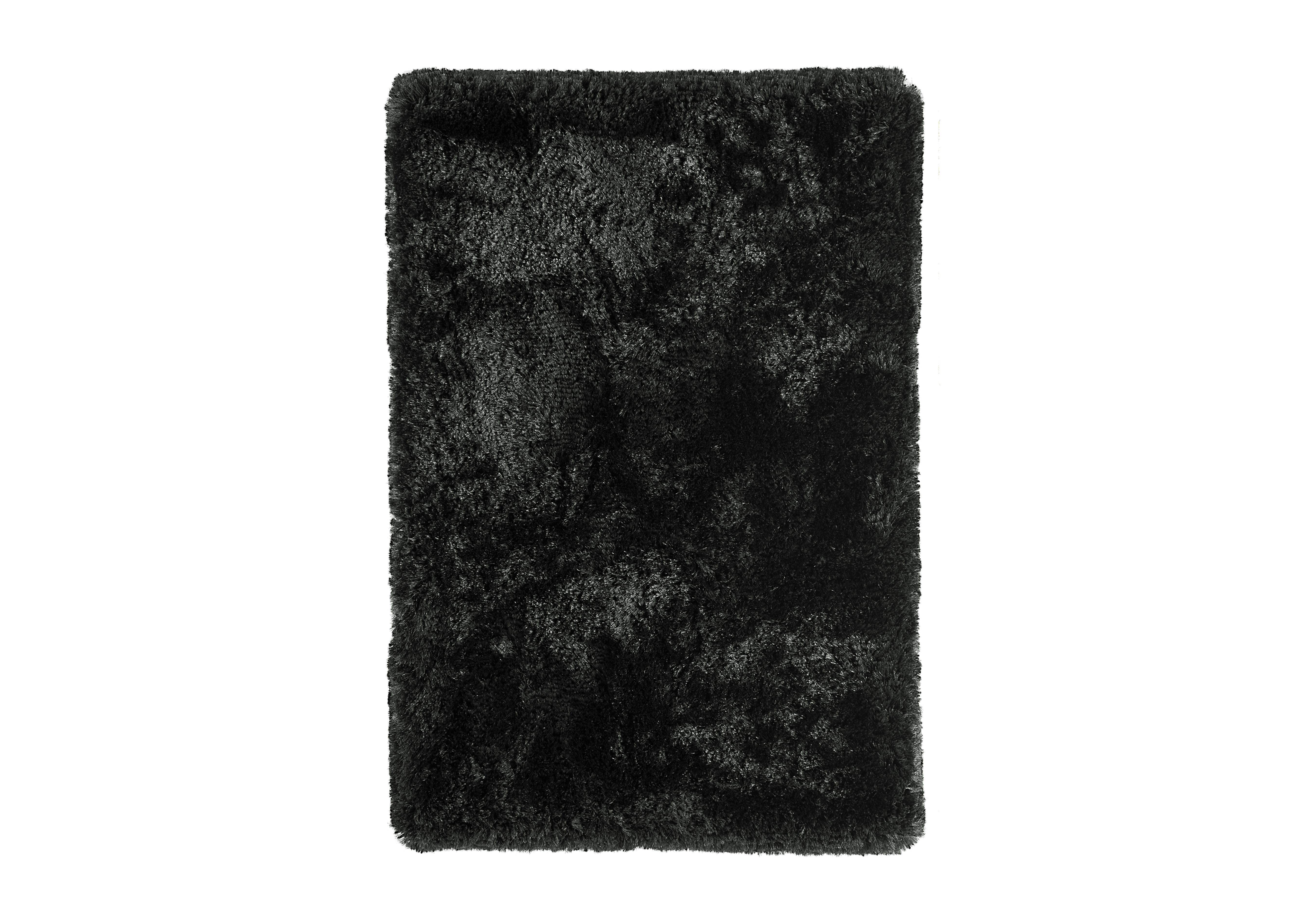 Plush Rug in Black on Furniture Village