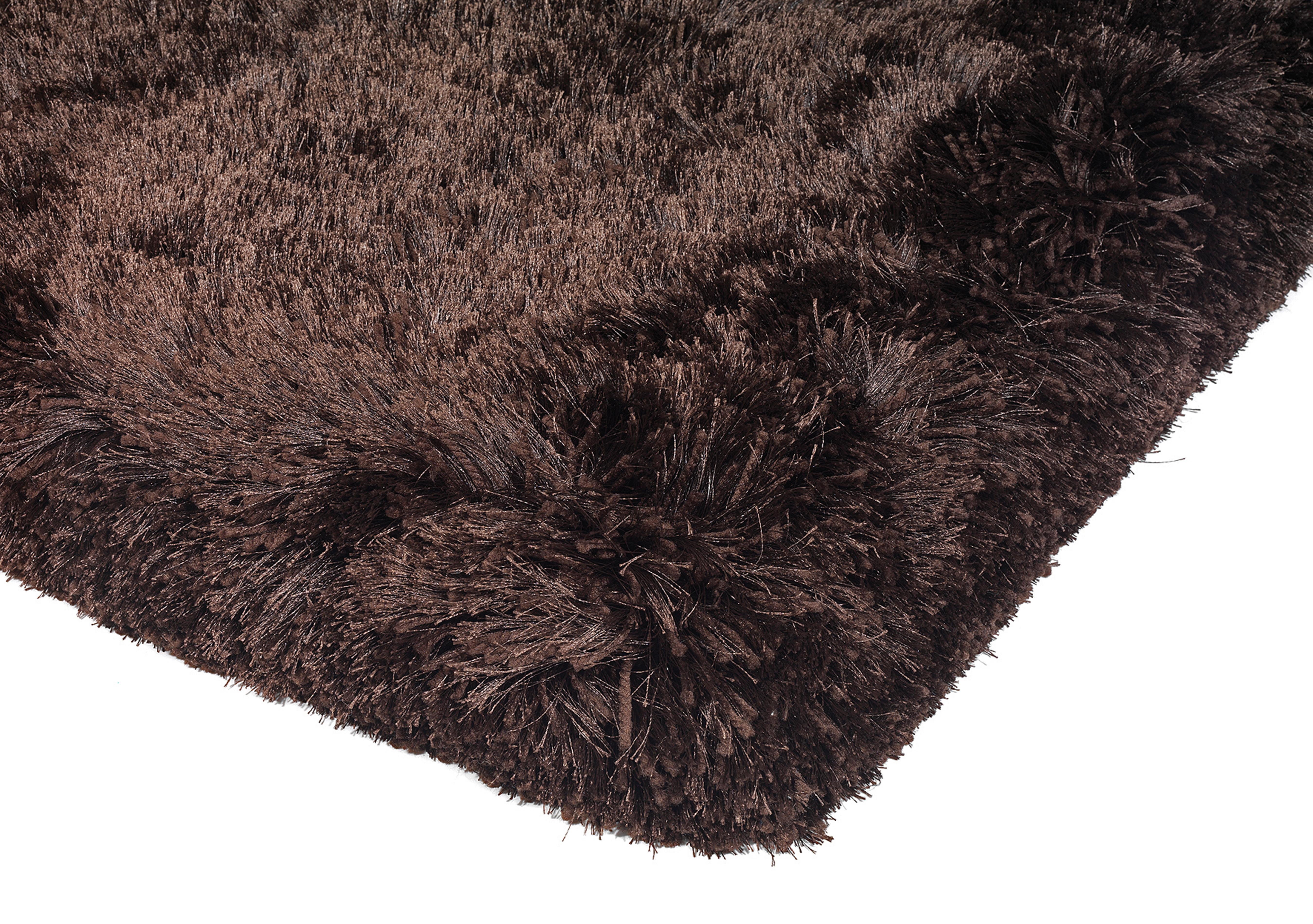 Plush Rug in Chocolate on Furniture Village
