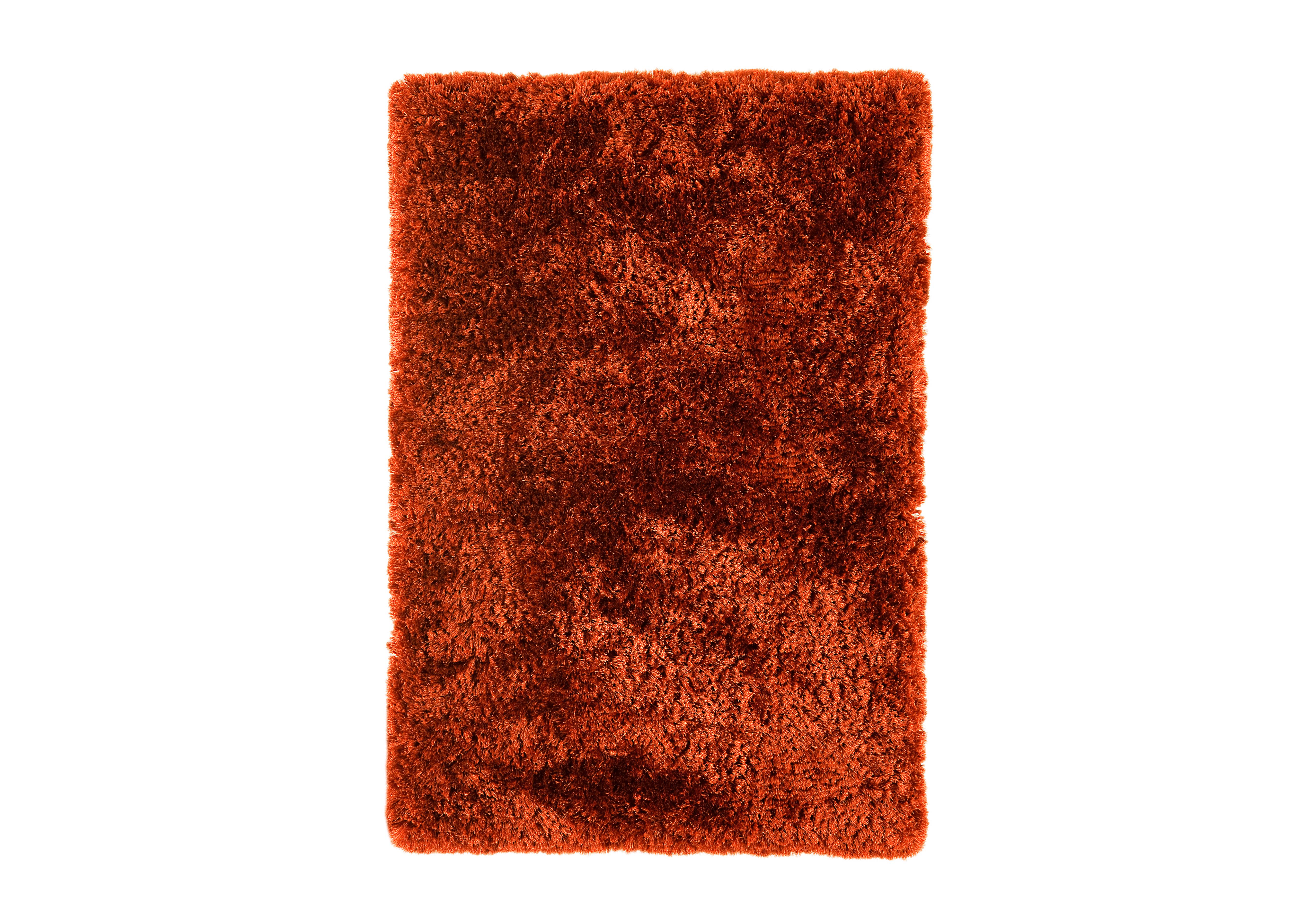 Plush Rug in Rust on Furniture Village