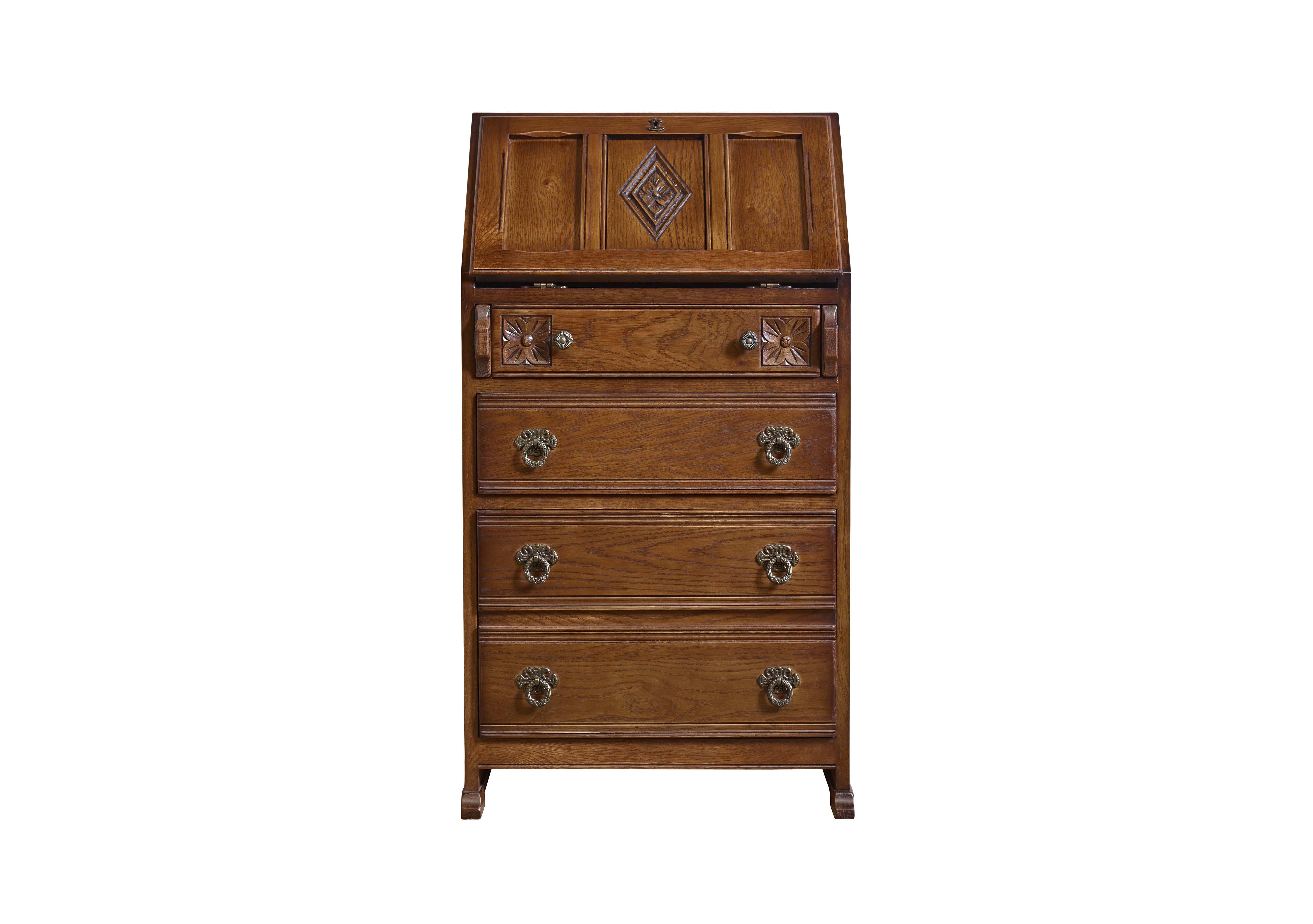 Old Charm Aldeburgh Ladies Bureau in Light Oak Traditional on Furniture Village