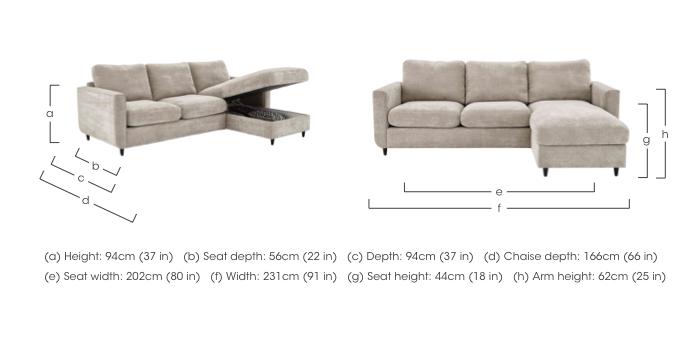 Esprit Fabric Corner Chaise with Storage in  on Furniture Village