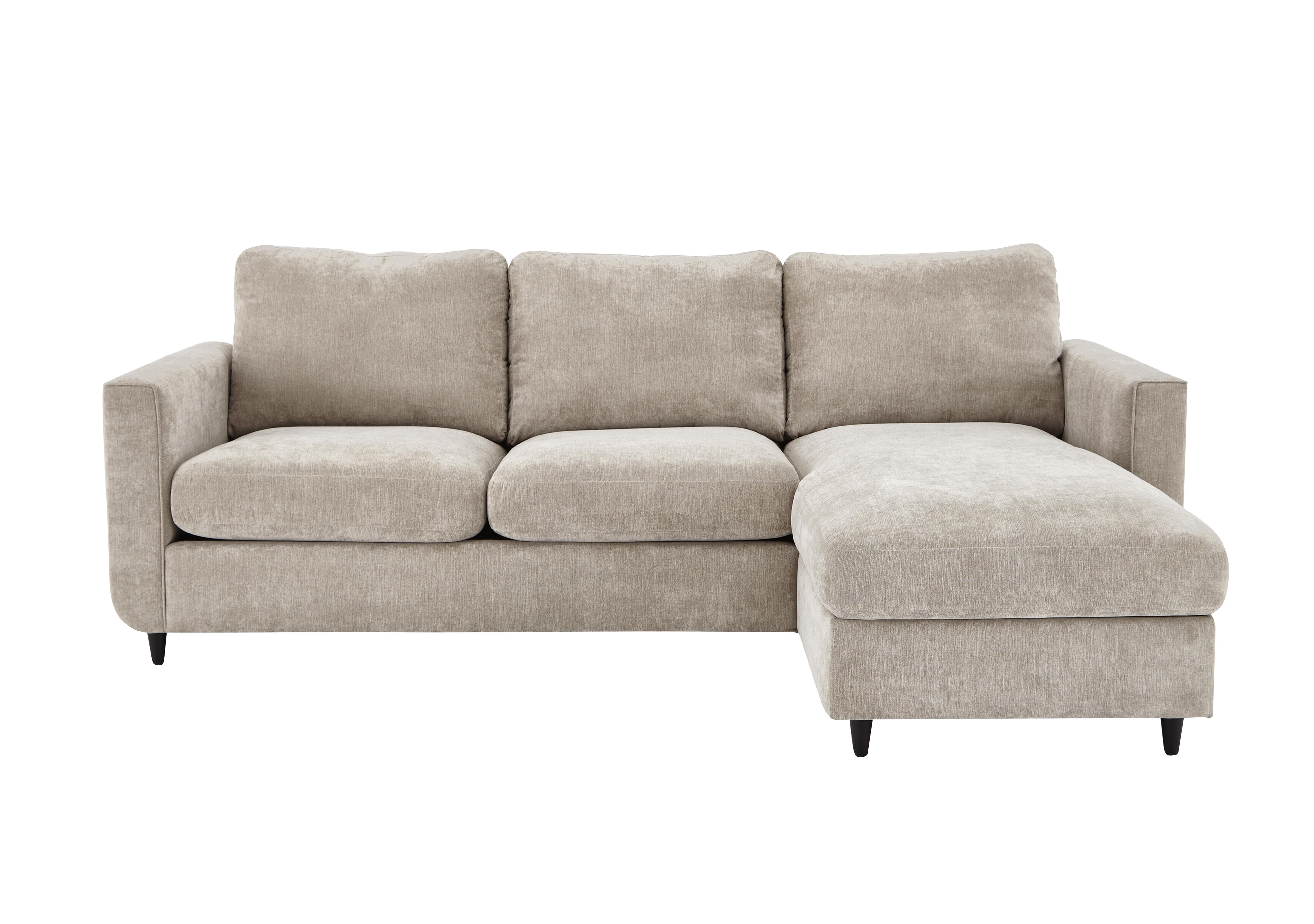 Esprit Fabric Corner Chaise with Storage in Silver Ebony Feet on Furniture Village