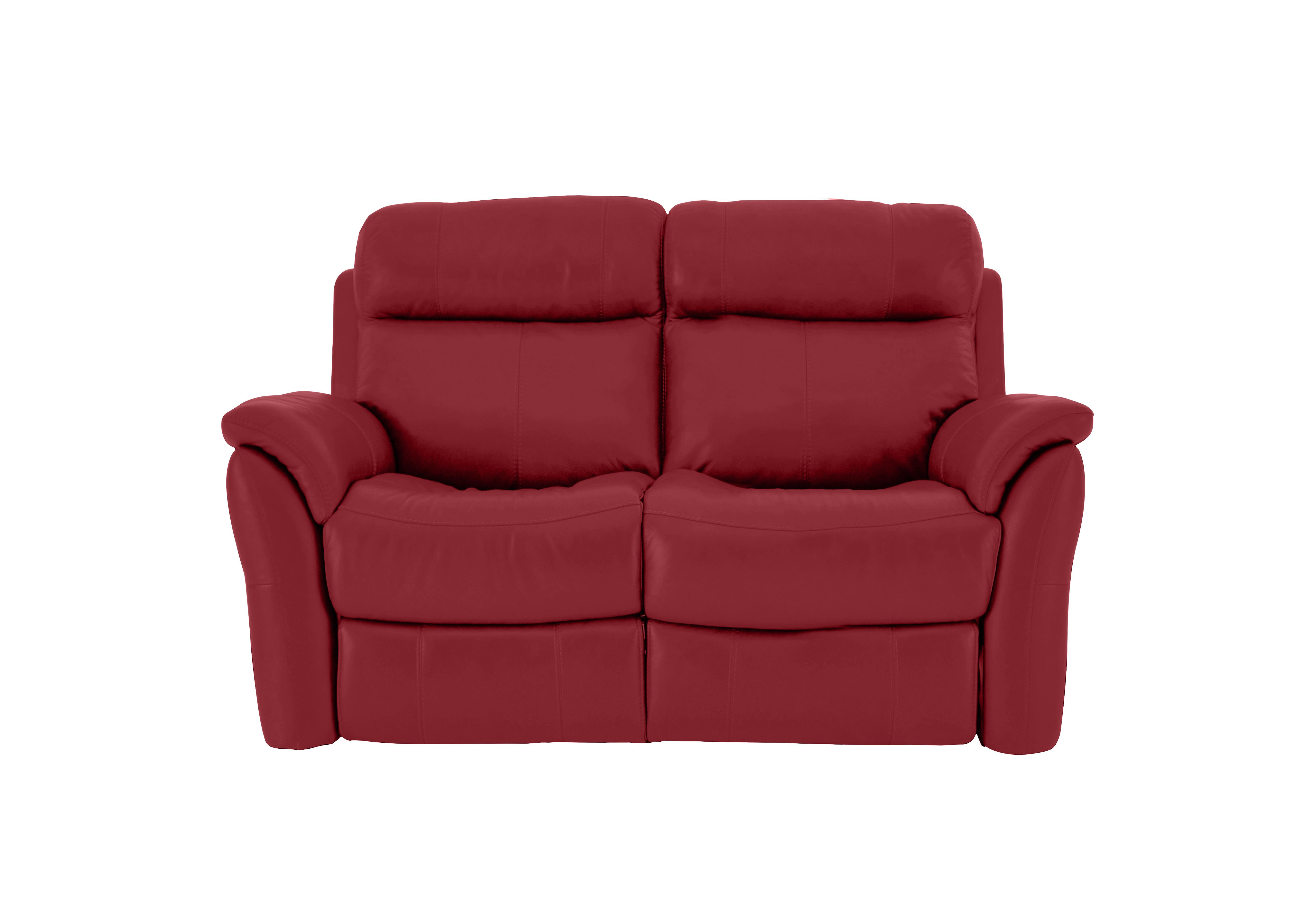 Relax Station Revive 2 Seater Leather Sofa in Bv-0008 Pure Red on Furniture Village