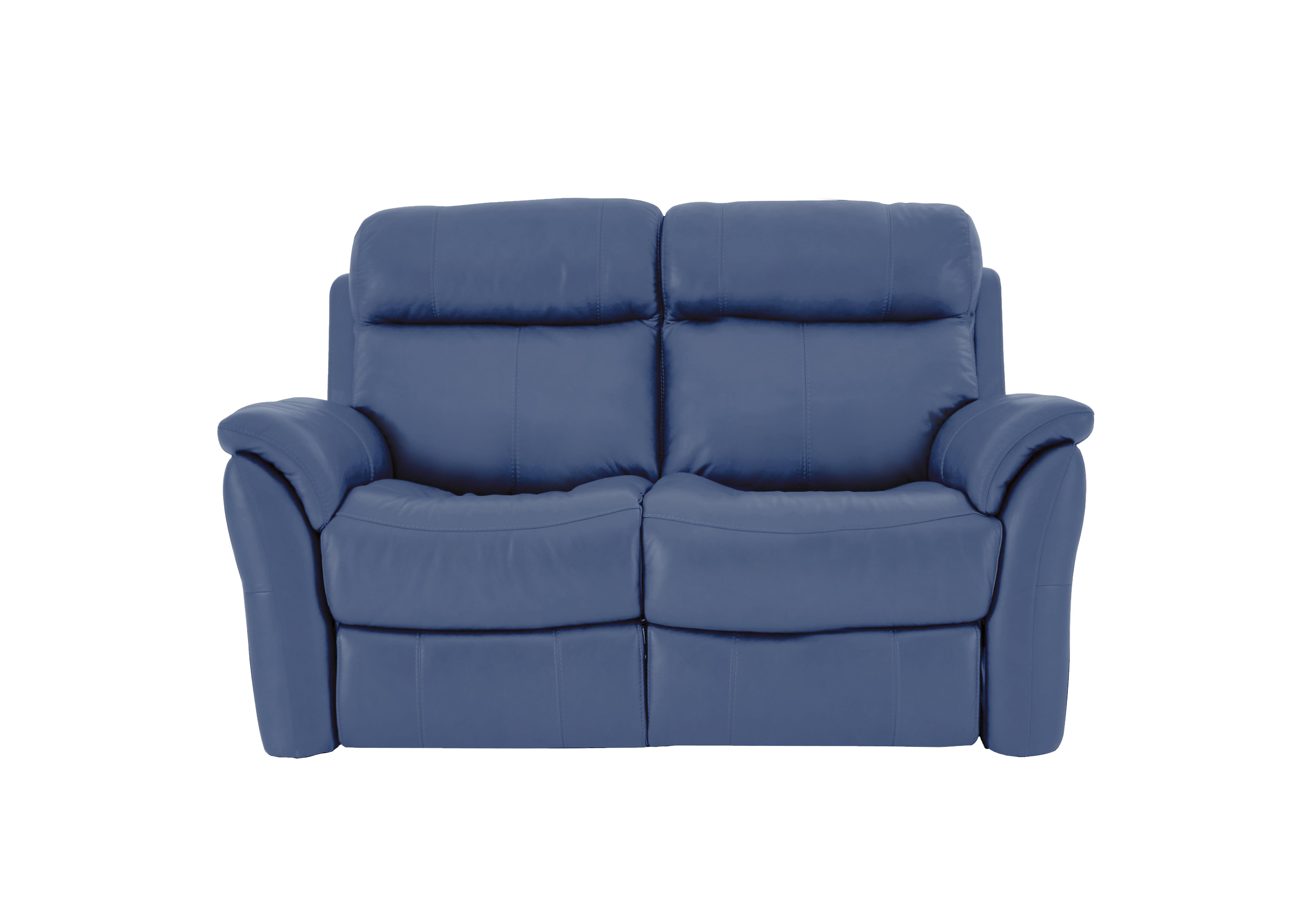 Relax Station Revive 2 Seater Leather Sofa in Bv-313e Ocean Blue on Furniture Village