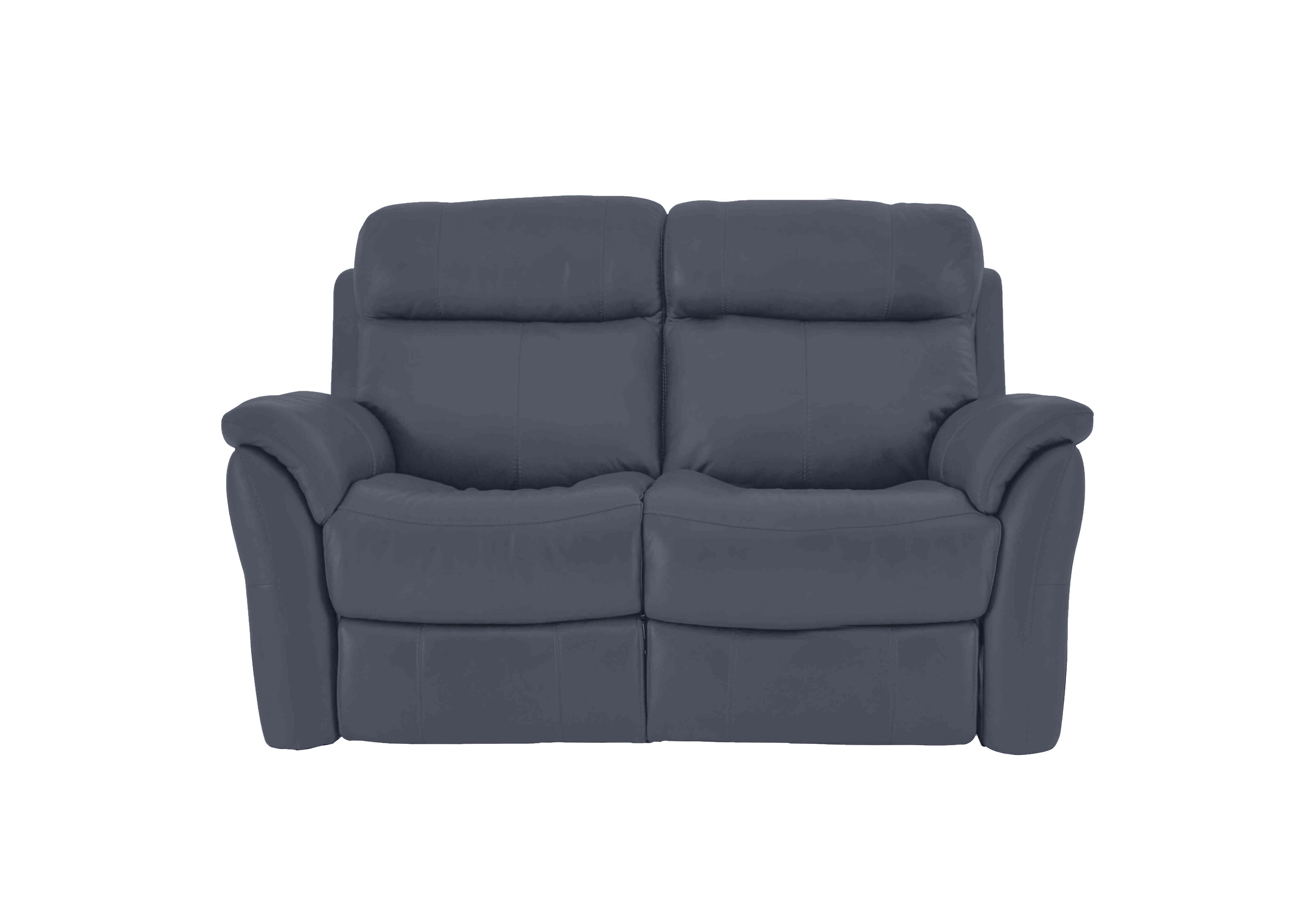 Relax Station Revive 2 Seater Leather Sofa in Bv-313e Ocean Blue on Furniture Village