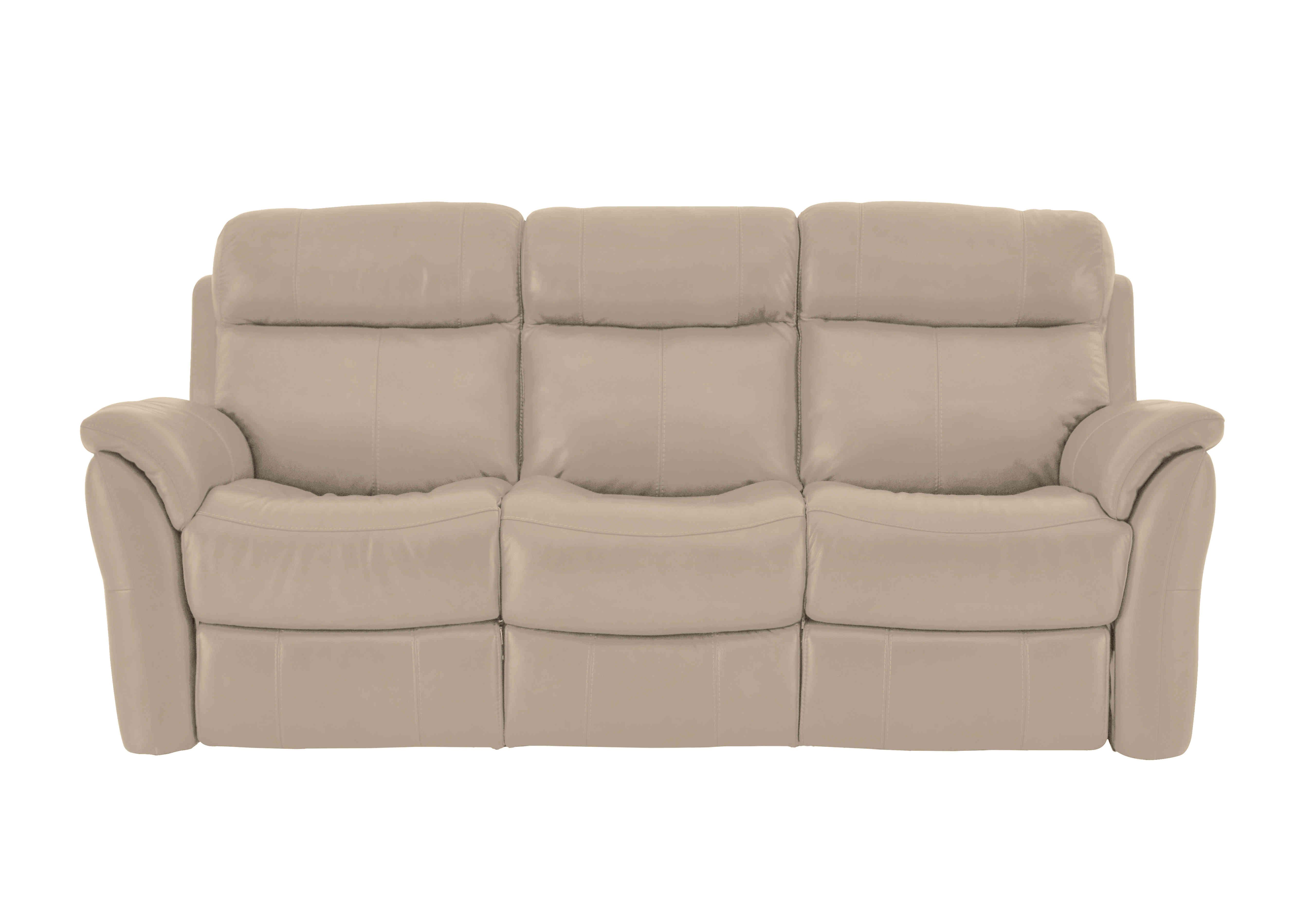 Relax Station Revive 3 Seater Leather Sofa in Bv-039c Pebble on Furniture Village