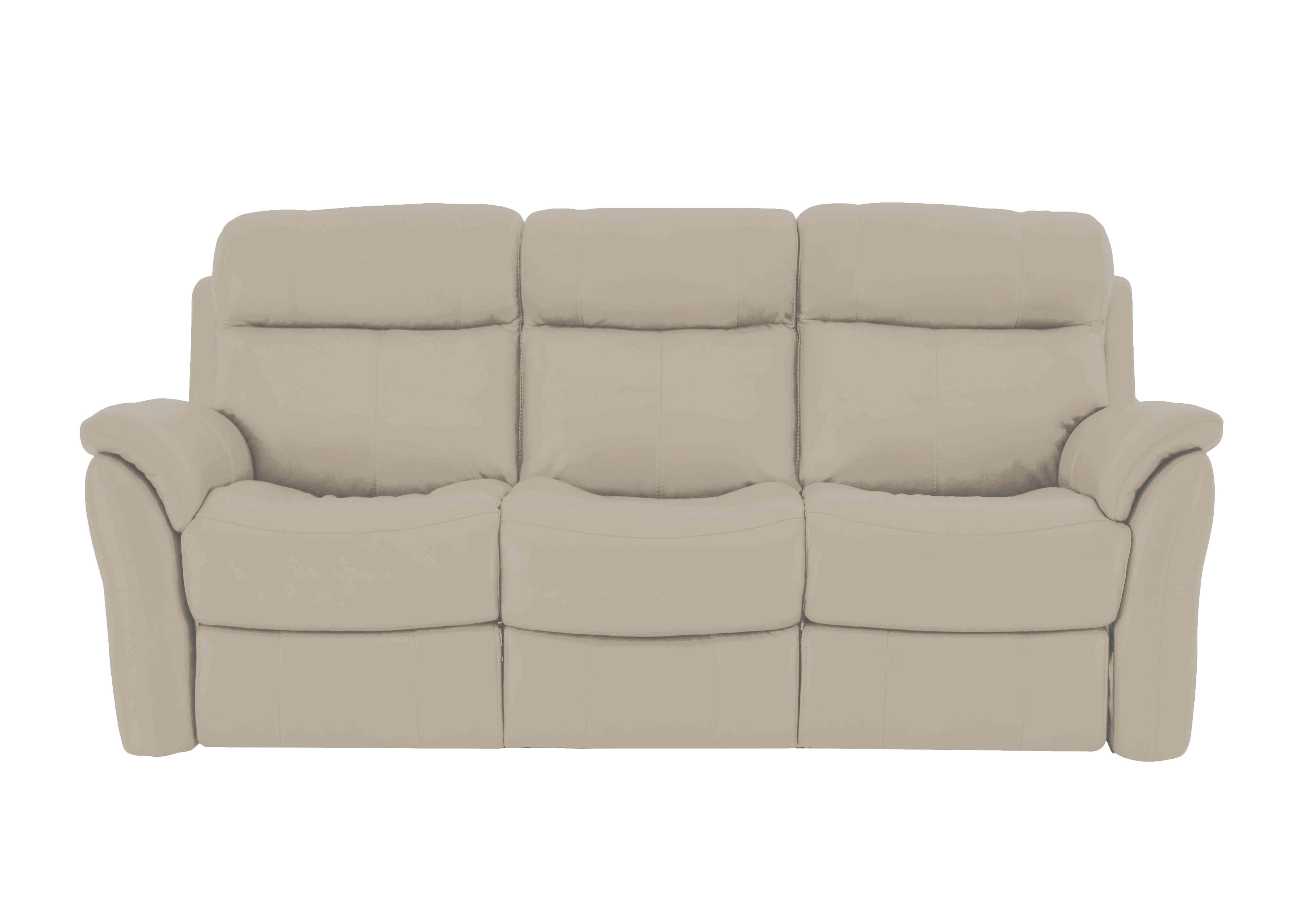 Relax Station Revive 3 Seater Leather Sofa in Bv-041e Dapple Grey on Furniture Village