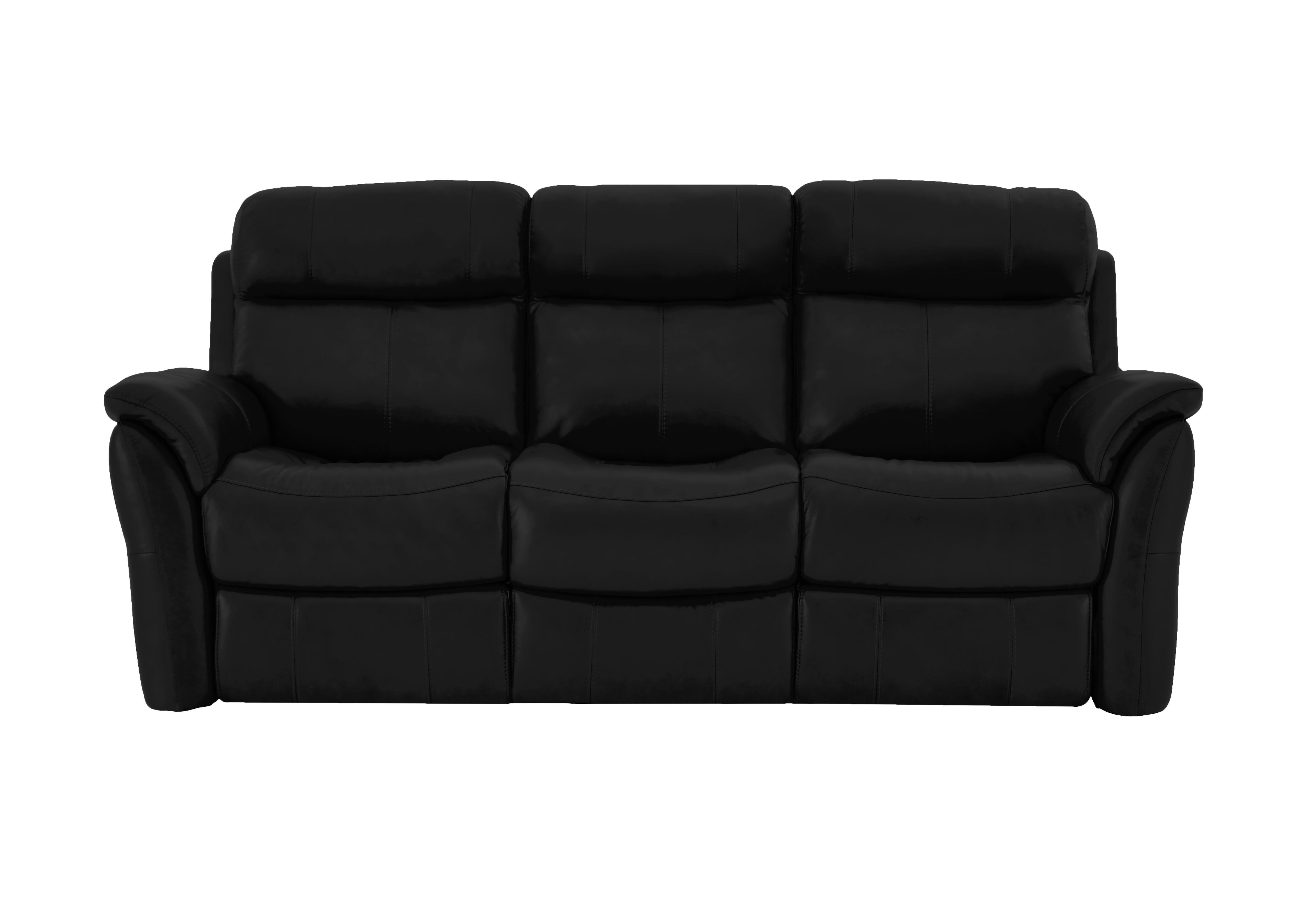Relax Station Revive 3 Seater Leather Sofa in Bv-3500 Classic Black on Furniture Village